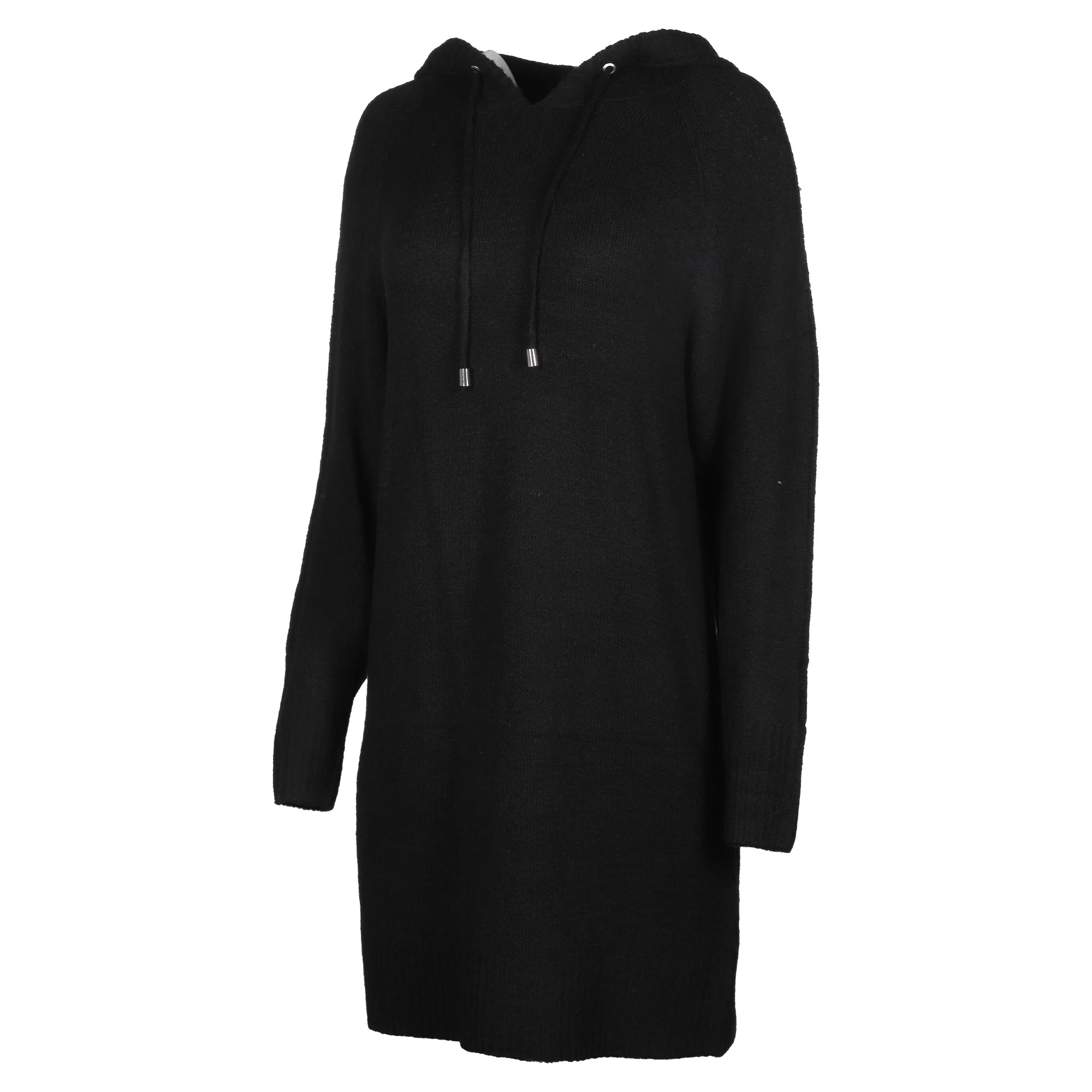 Robe en maille à capuche  - Noir - Image 2
