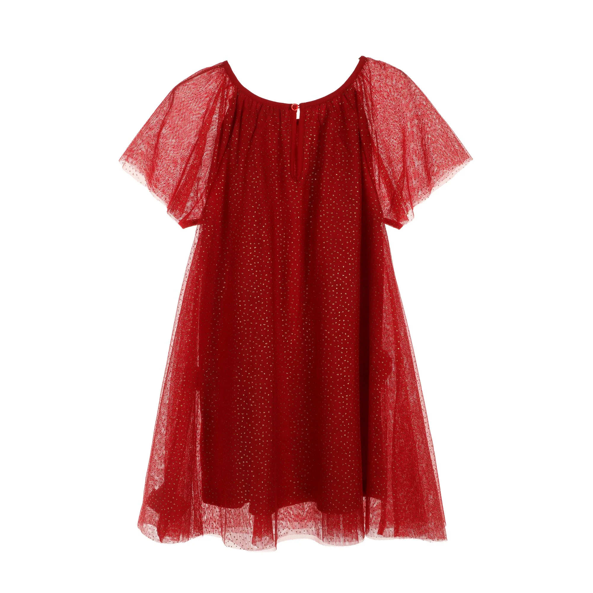 Robe en tulle pailletée 3/12 ans - Rouge - Image 2