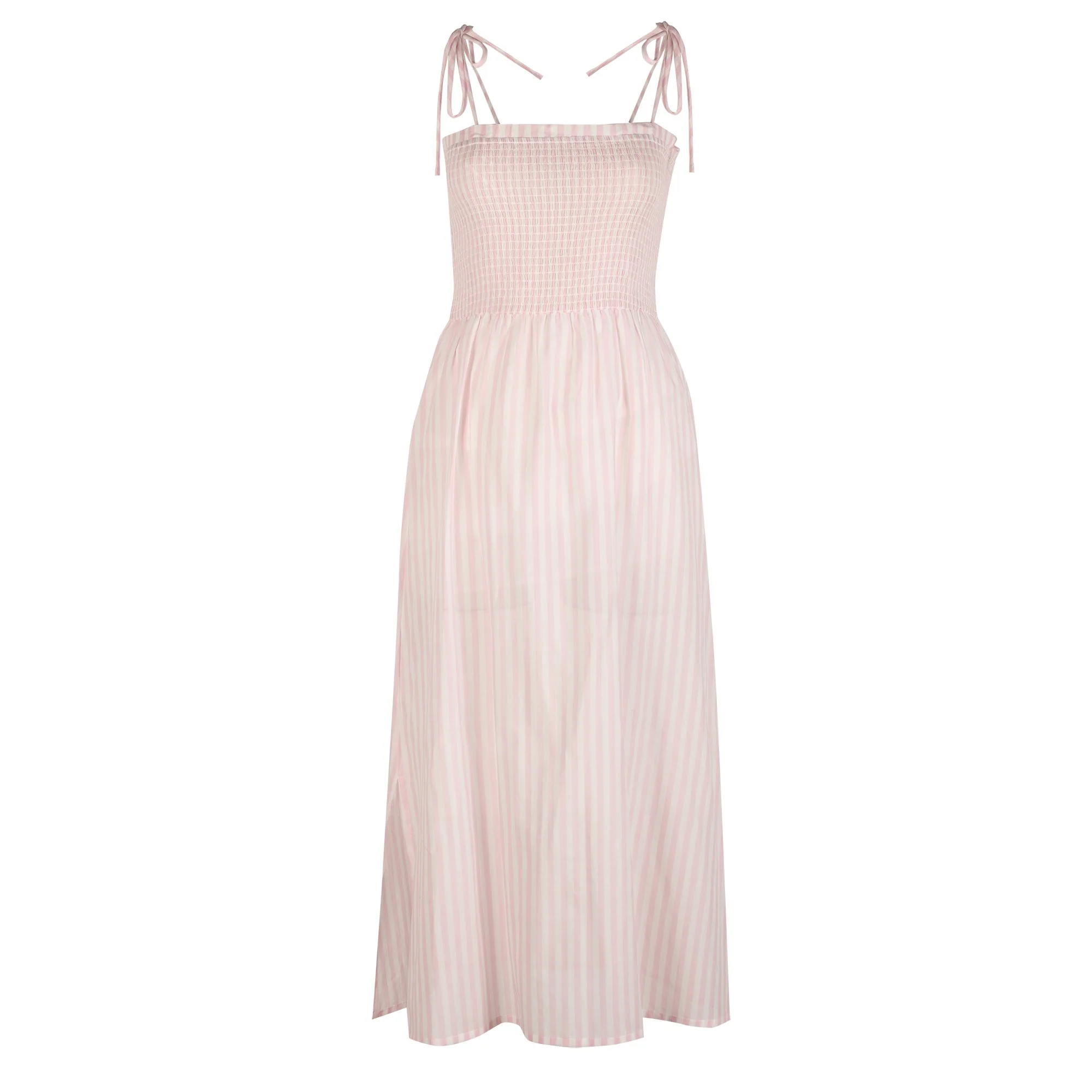 Robe longue Ă bretelles - Rose