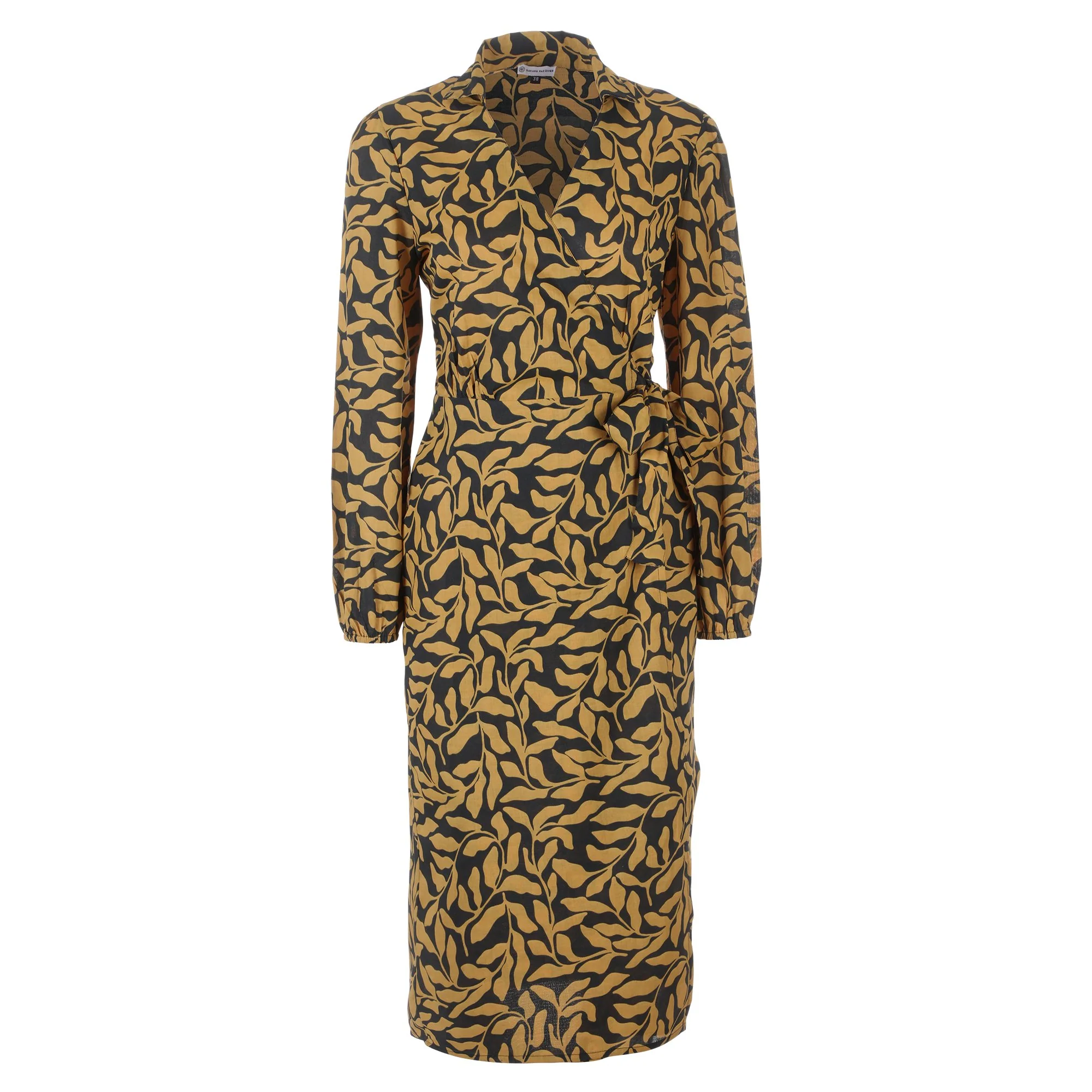 Robe longue ceinturée - Noir
