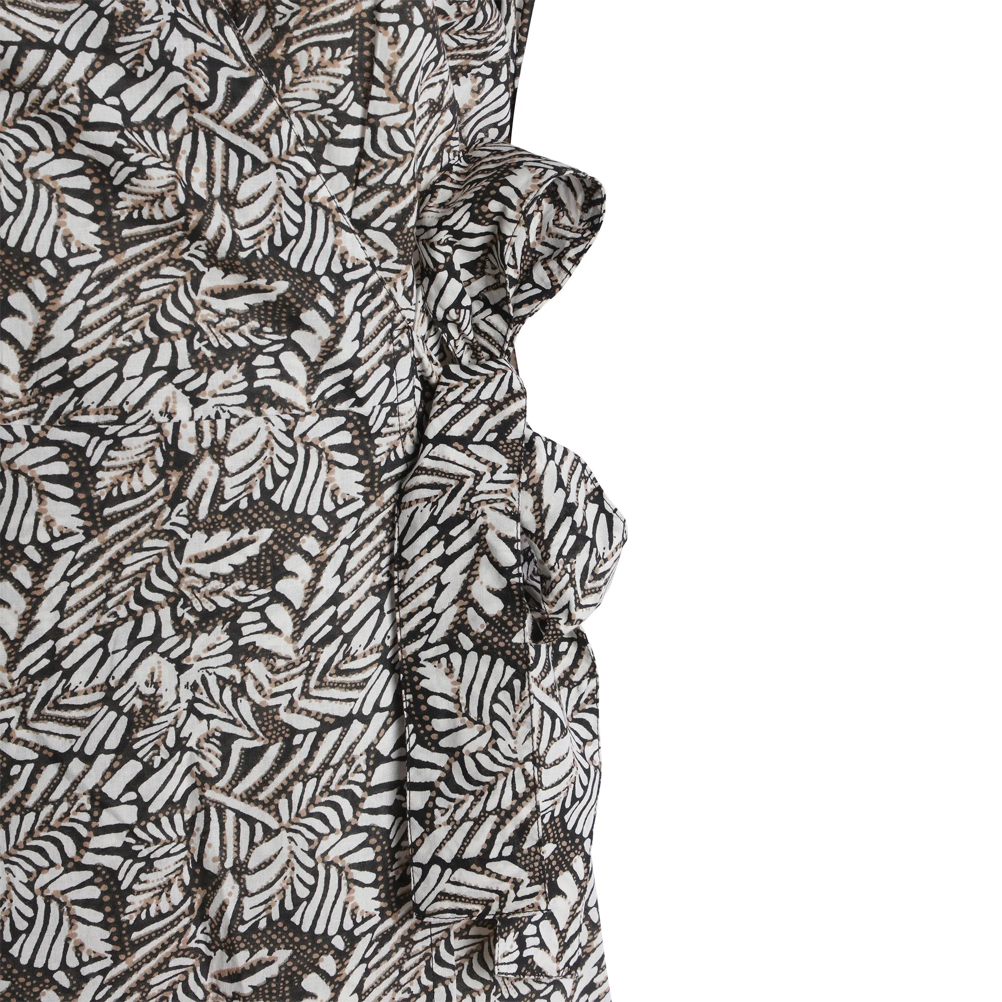 Robe longue ceinturée - Noir - Image 6