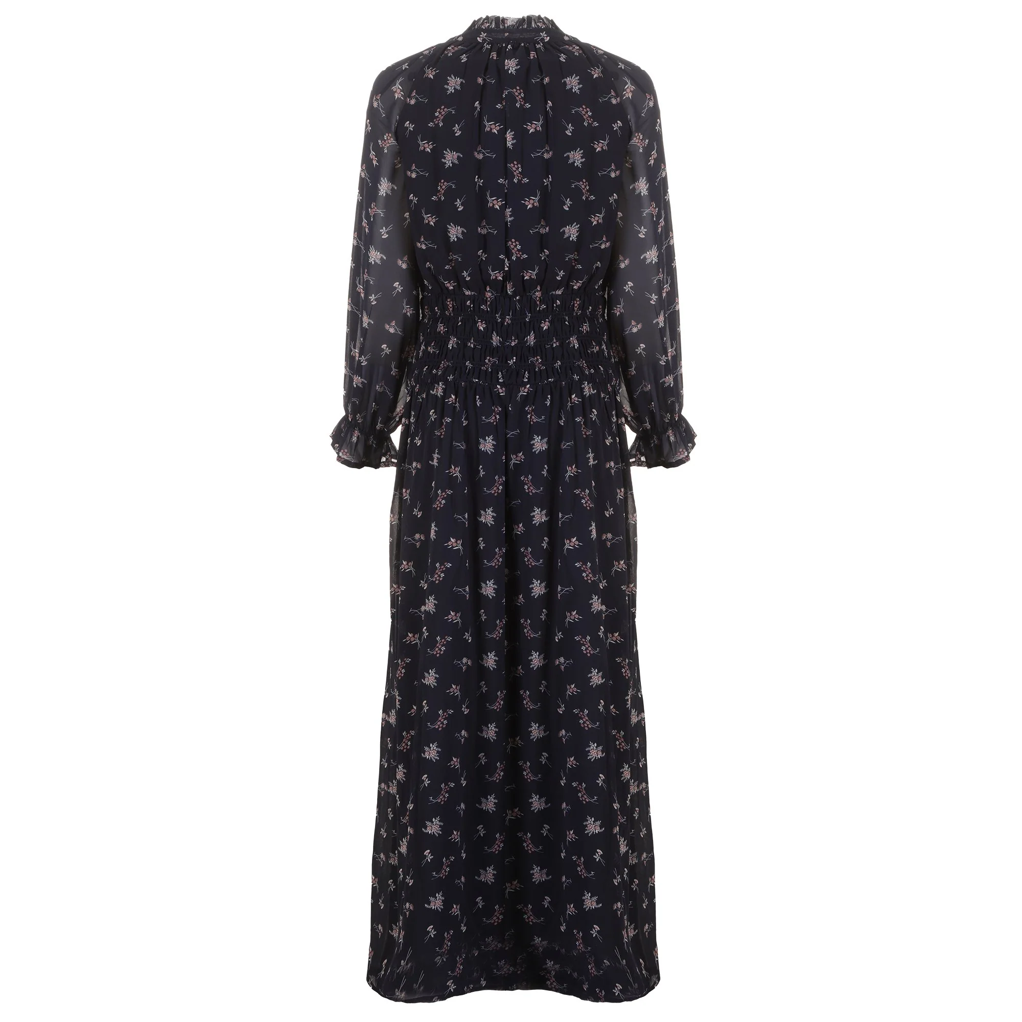 Robe longue imprimée - Bleu foncé - Image 2