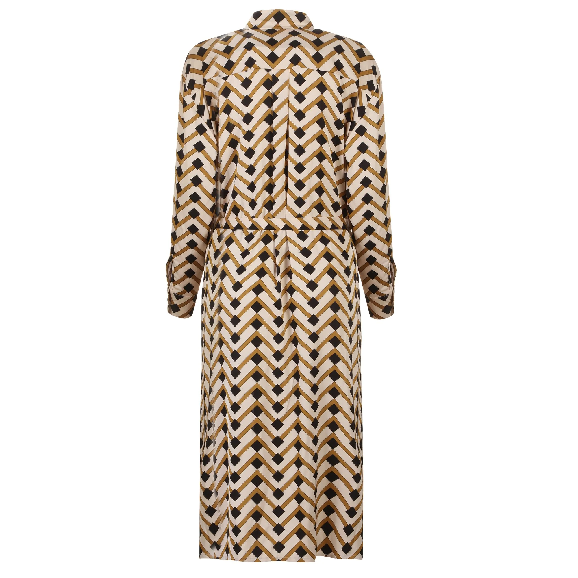 Robe longue imprimée ceinturée - Jaune - Image 2