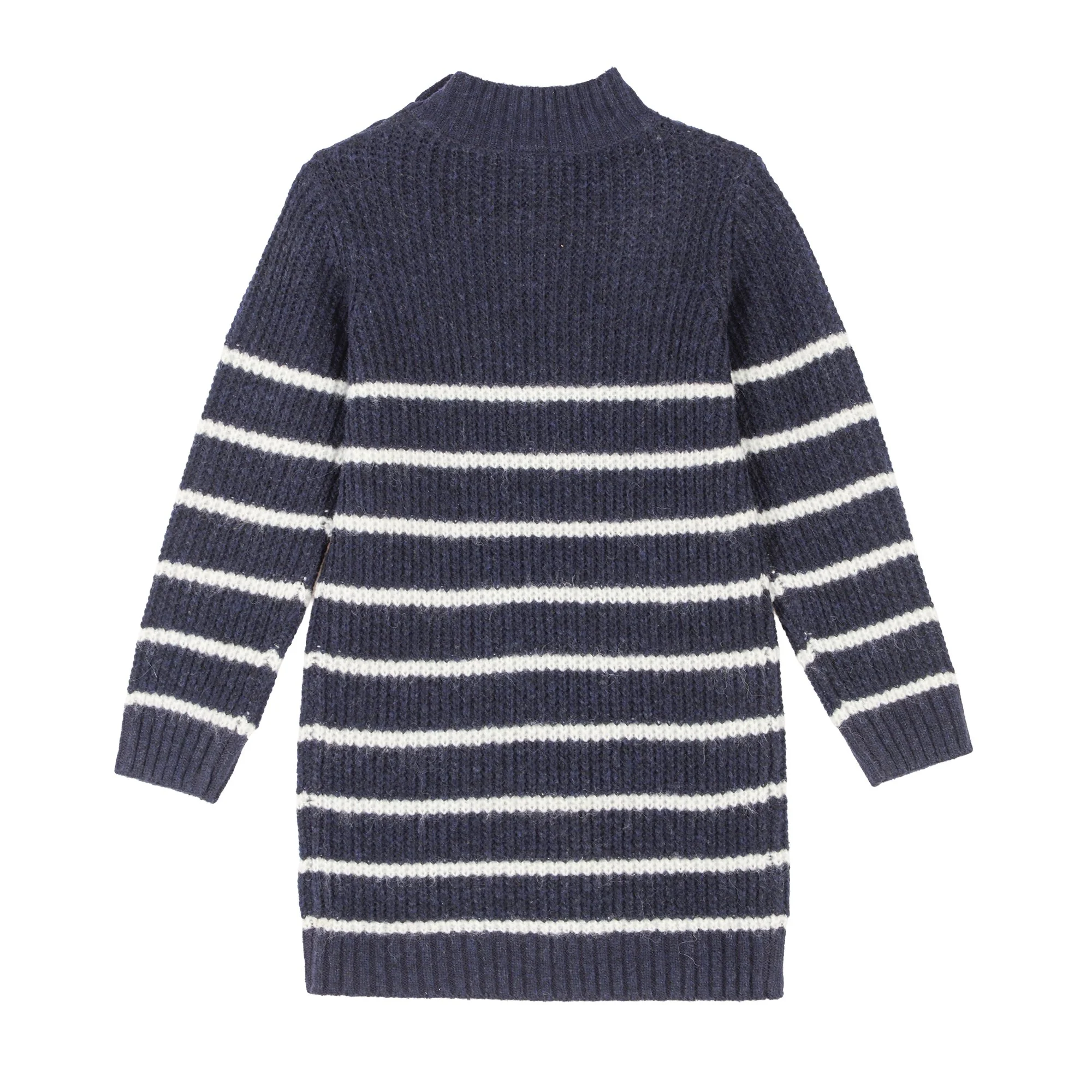Robe marinière boutons dorés 3-12 ans - Bleu foncé - Image 2