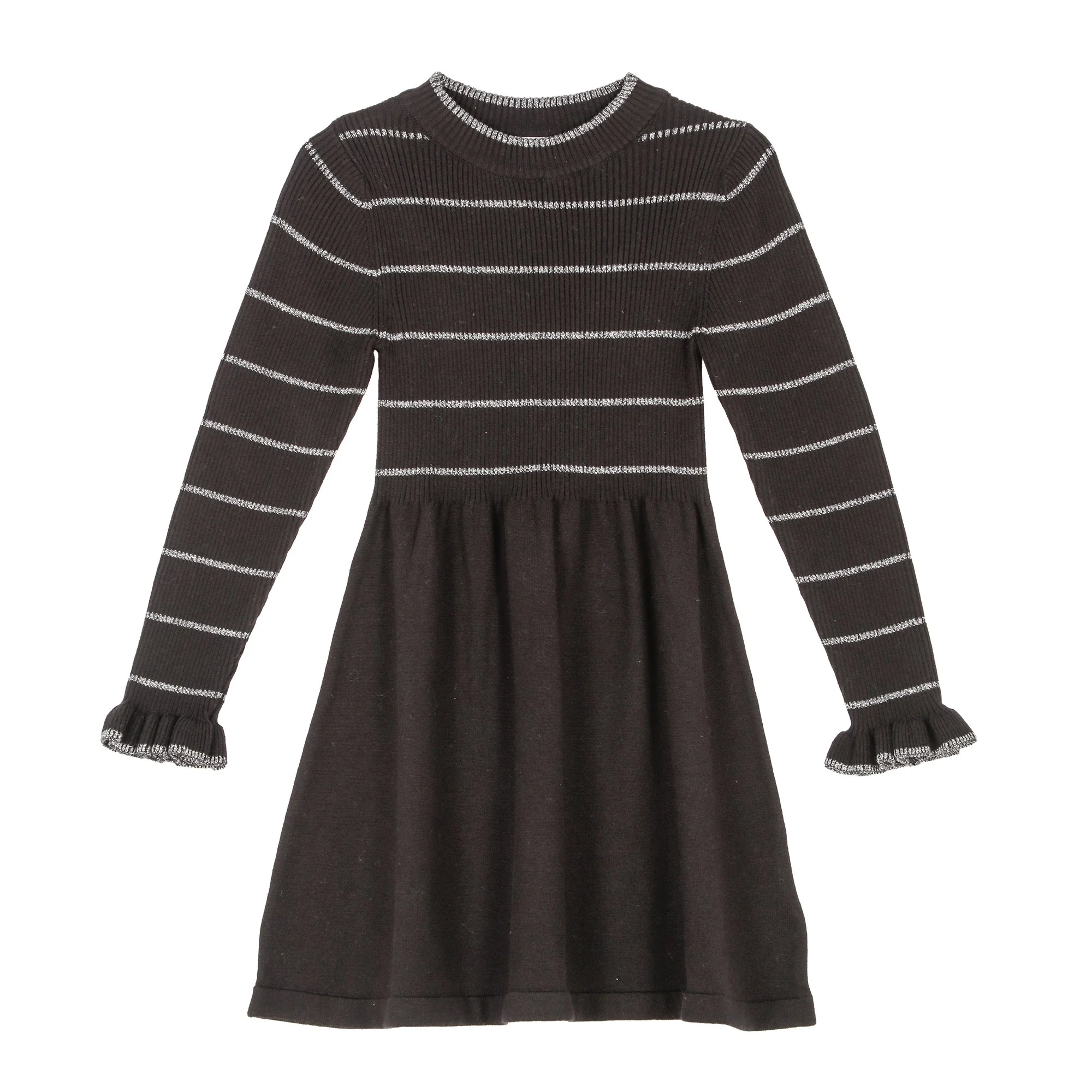 Robe patineuse en maille  - Noir