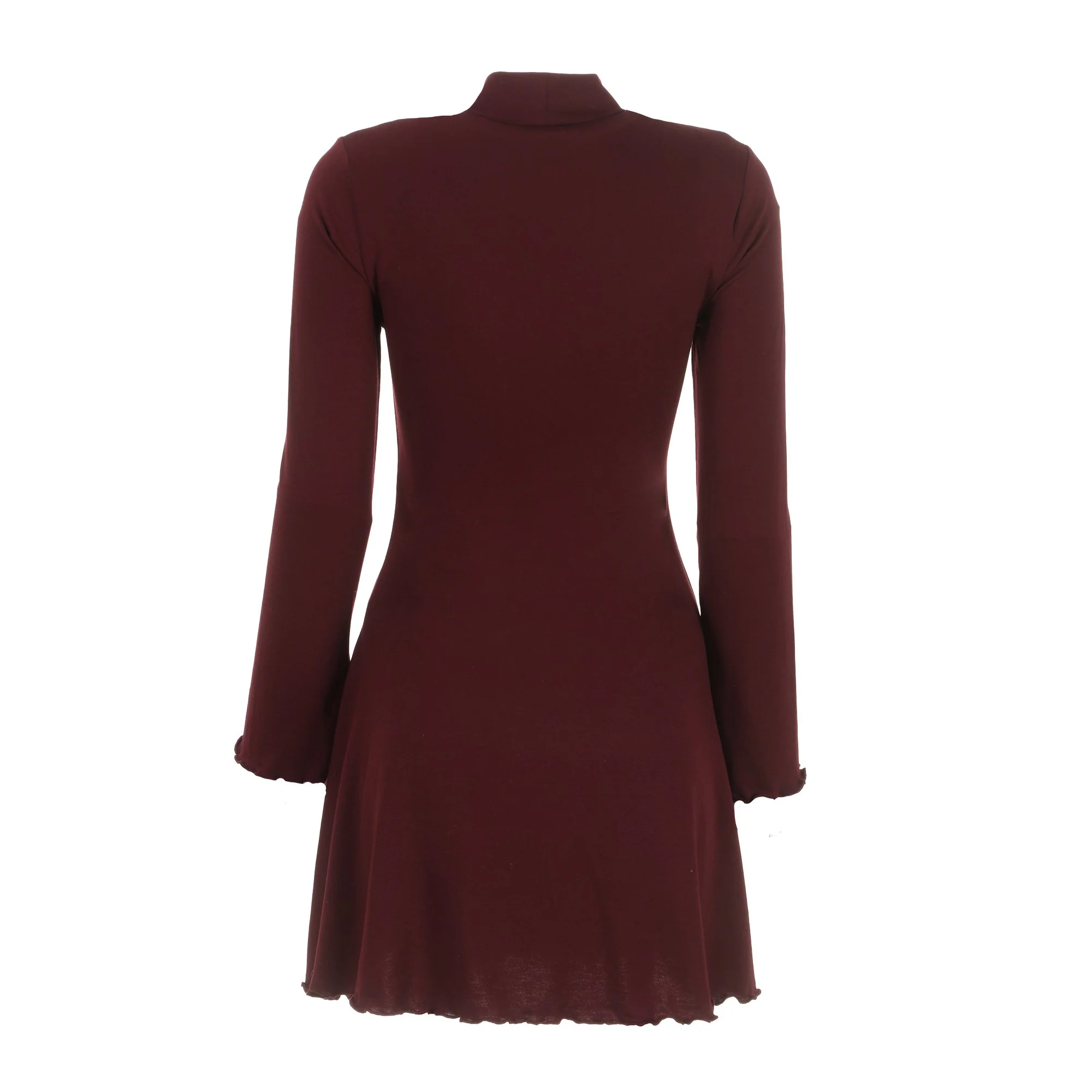 Robe patineuse en maille  - Rouge - Image 2