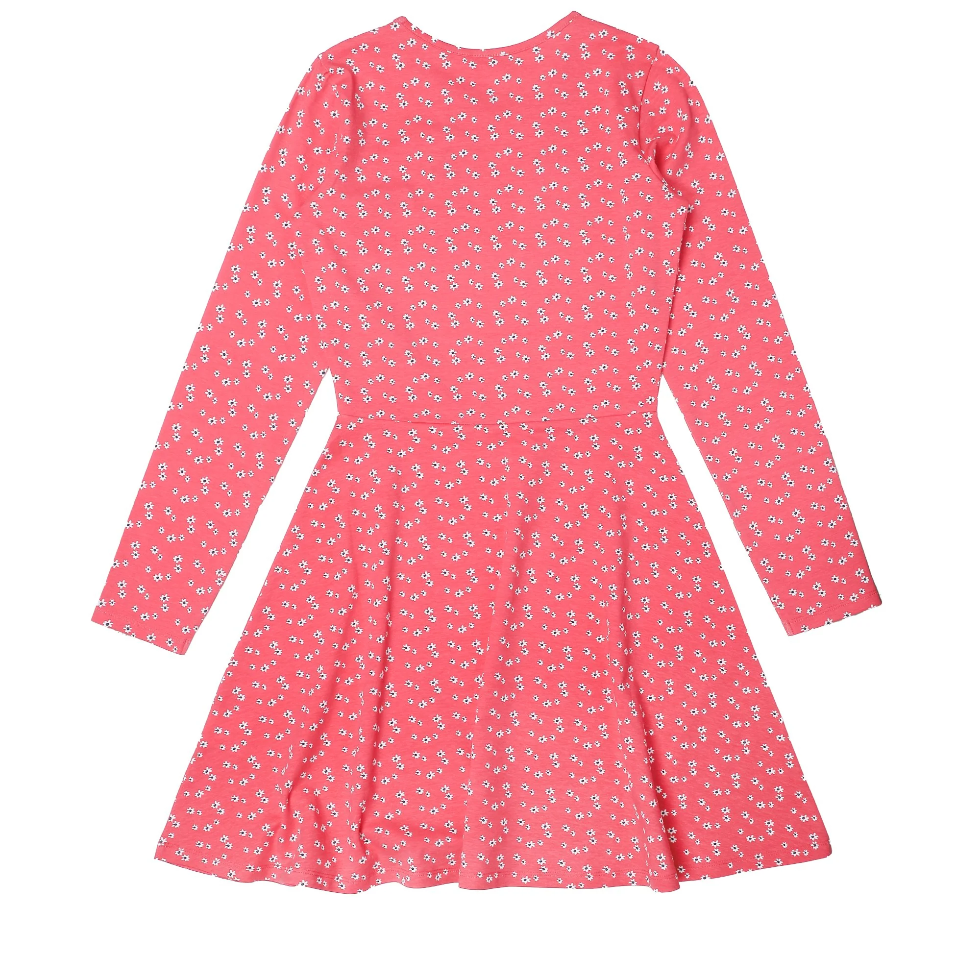 Robe rayée à manches longues 8/12 ans - Rouge - Image 4