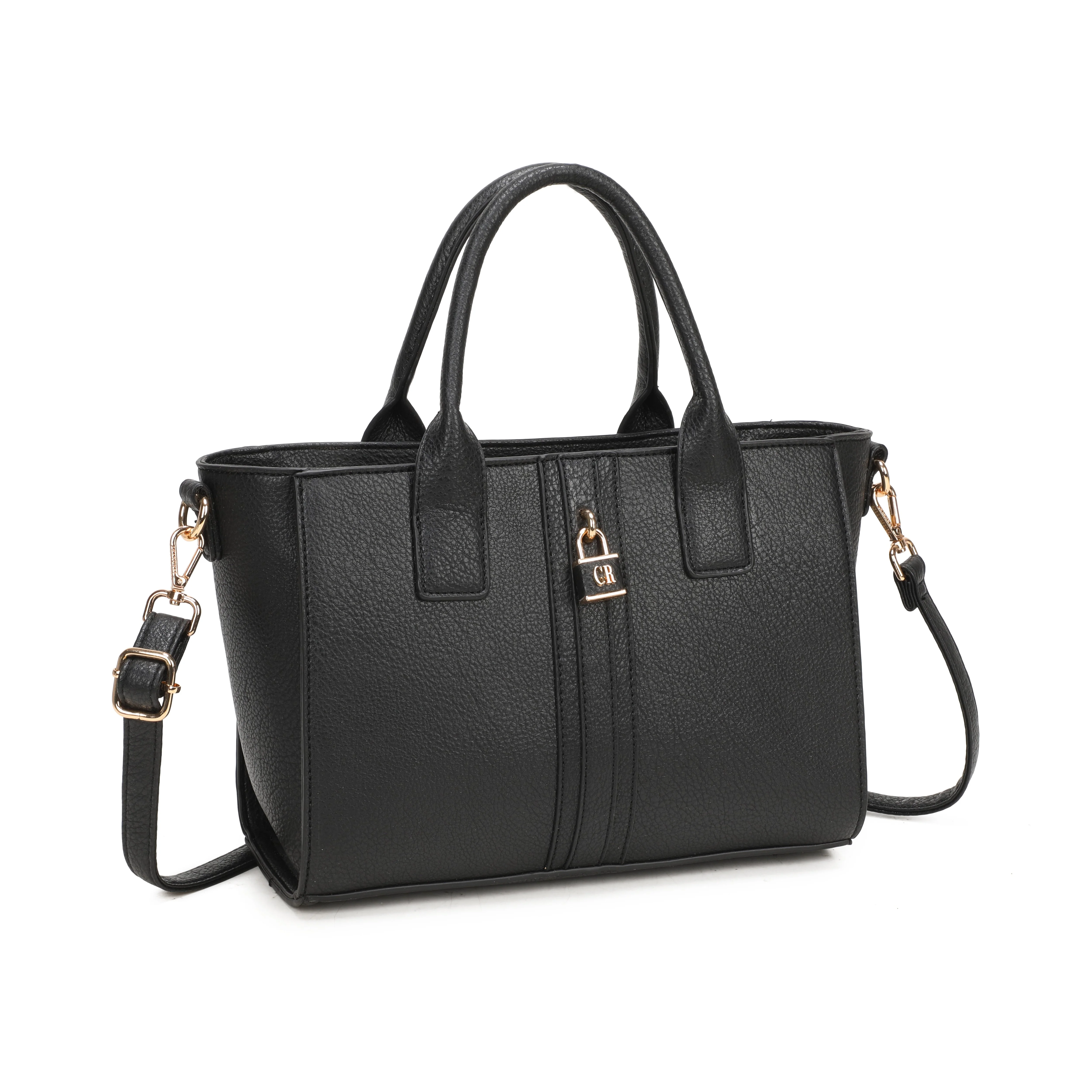 Sac à main avec bandoulière - Noir - Image 2