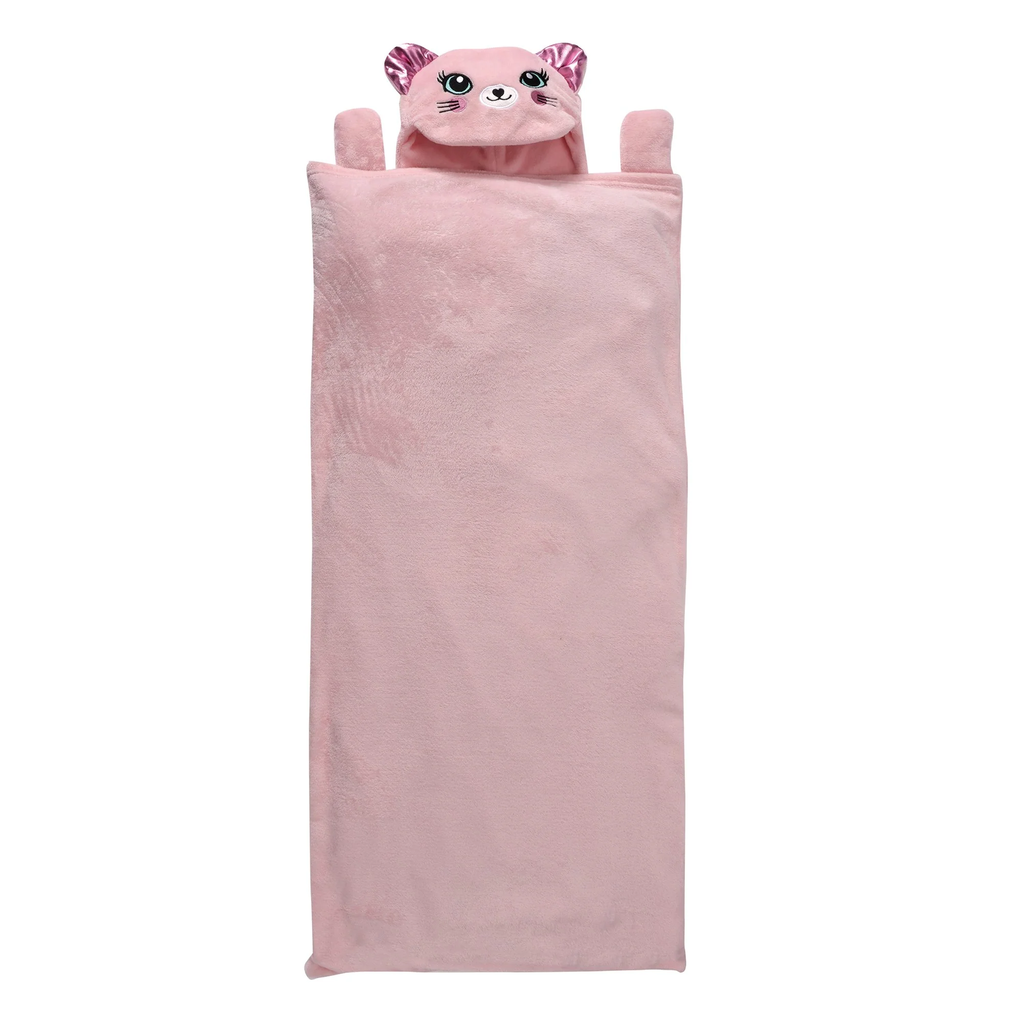 Sac de couchage pour enfant avec capuche - Rose clair