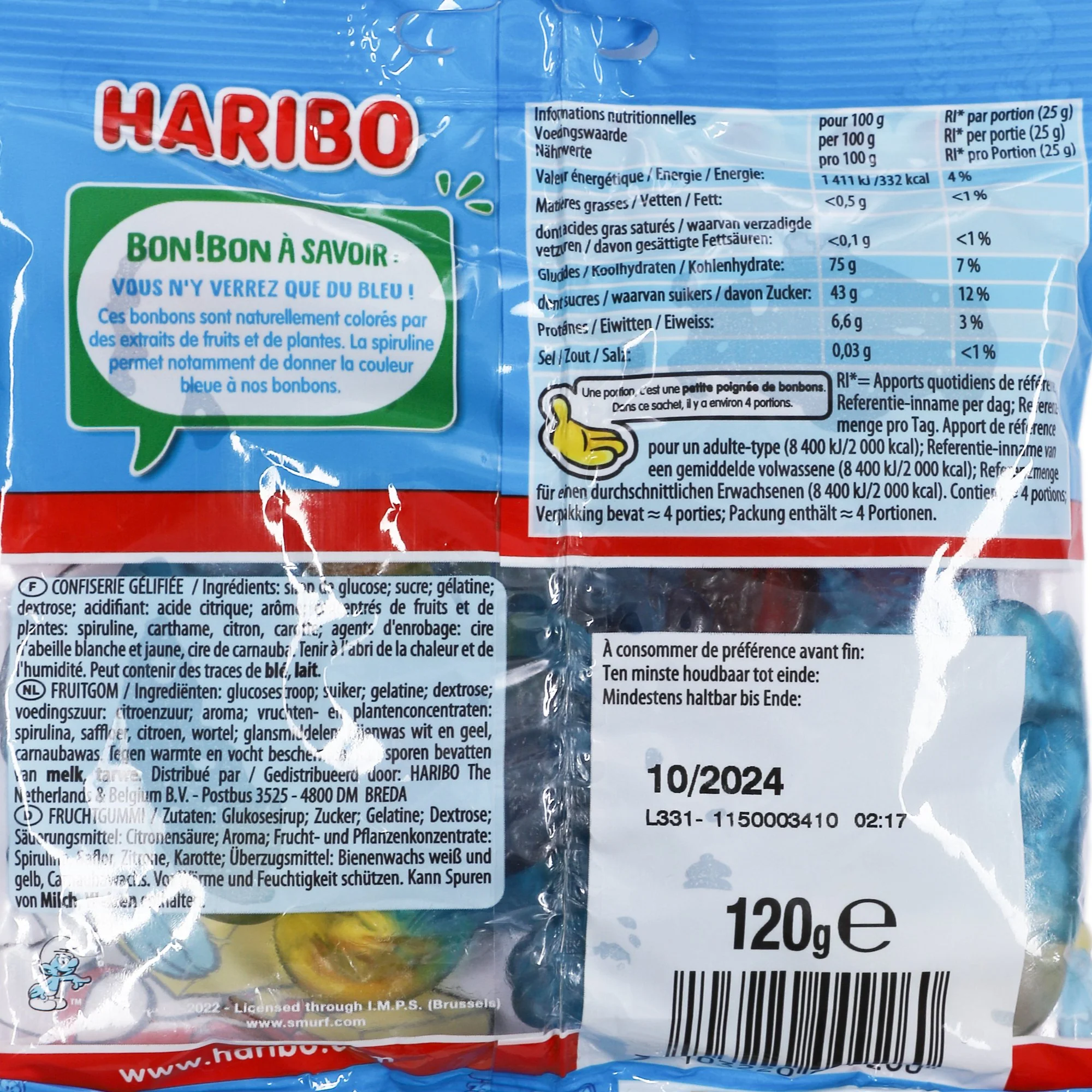 Sachet de bonbons Schtroumpfs - Image 2