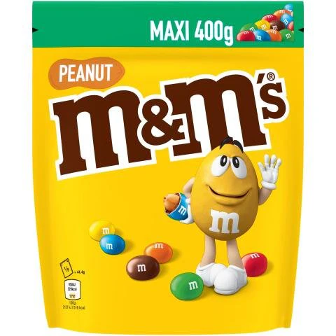 Sachet de cacahuètes enrobées de chocolat 400g