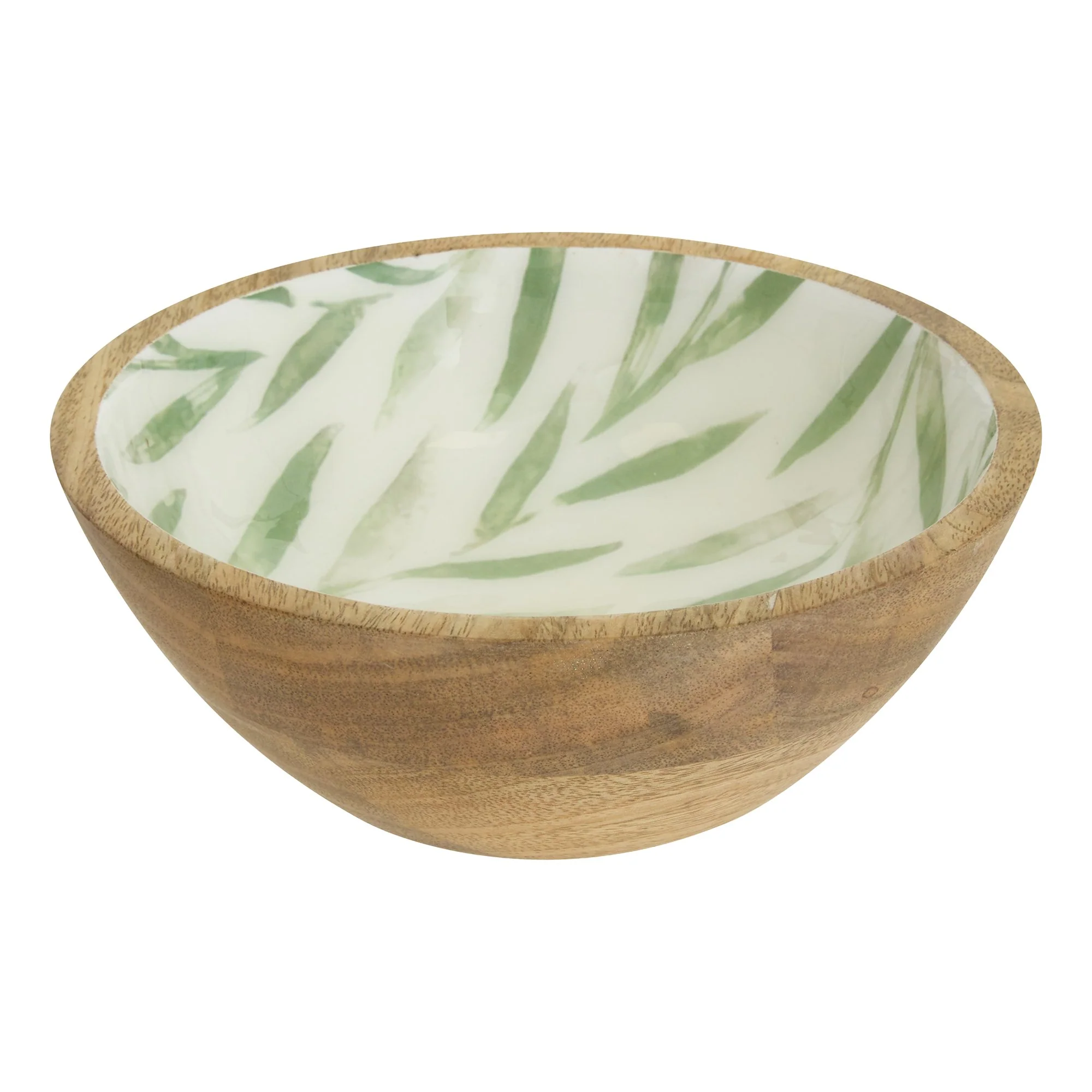 Saladier Inaya en manguier 19cm - olive