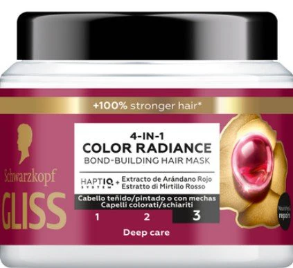 Schwarzkopf Masque capillaire 4 en 1 Color Radiance pour cheveux colorés