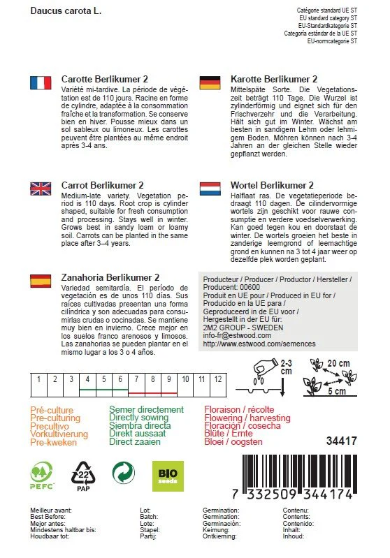 Semence de carotte berlikumer bio - Image 2
