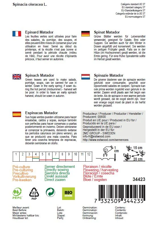 Semences d'épinard bio - Image 2