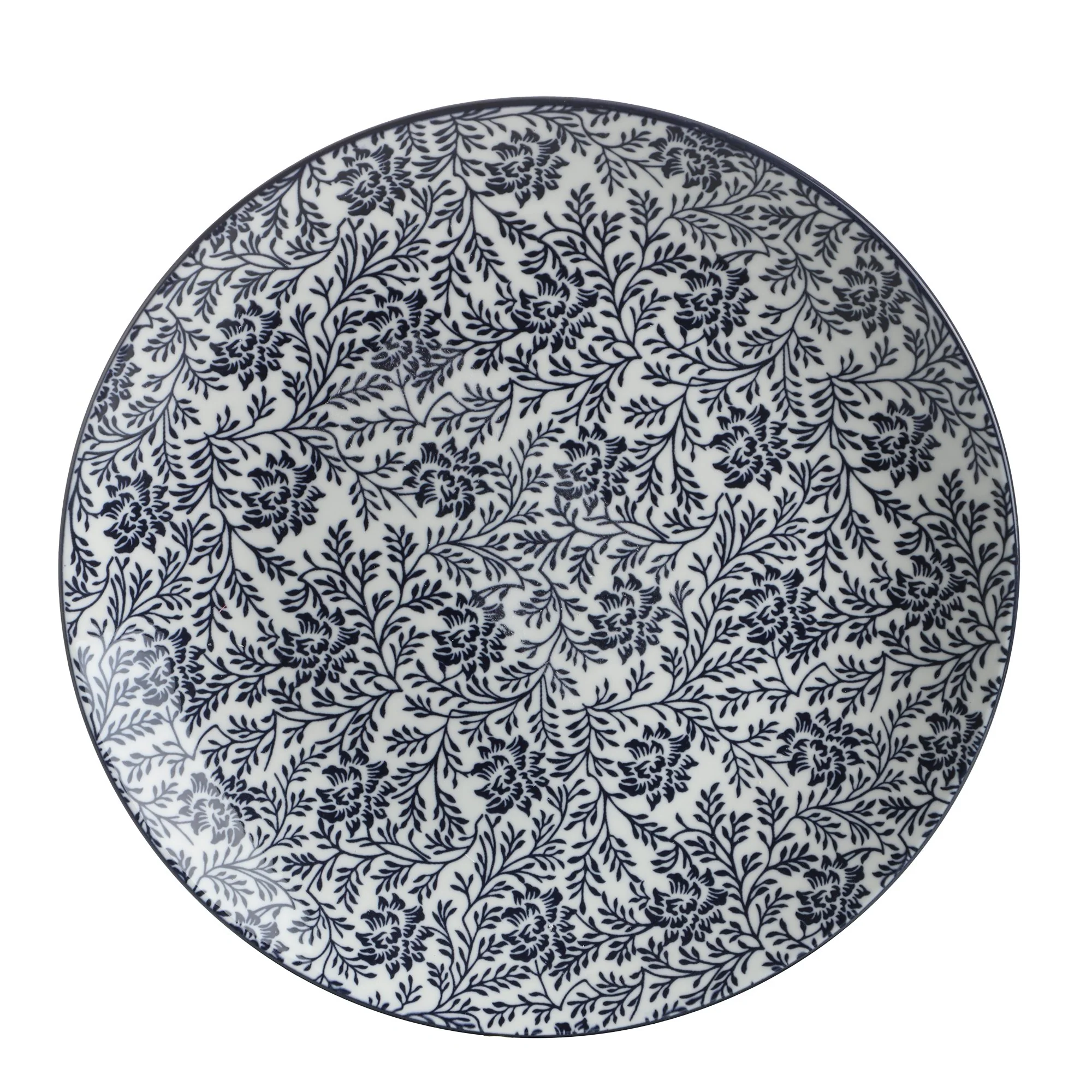 Service de table fleuri bleu 16 pièces - Image 4