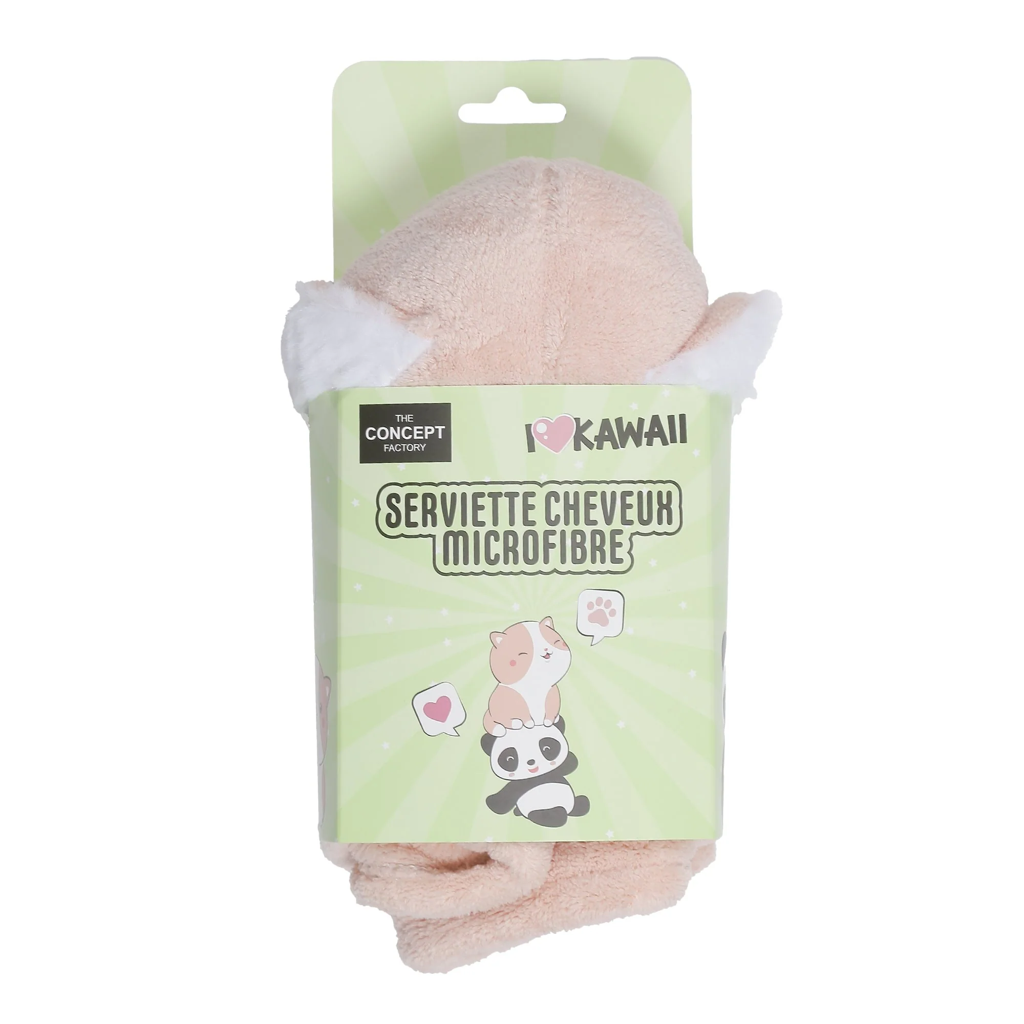 Serviette microfibre pour cheveux KawaĂŻ
