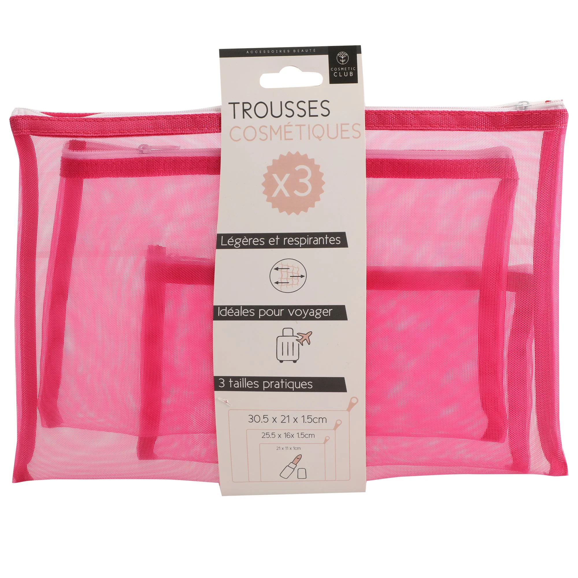 Set 3 trousses cosmétiques