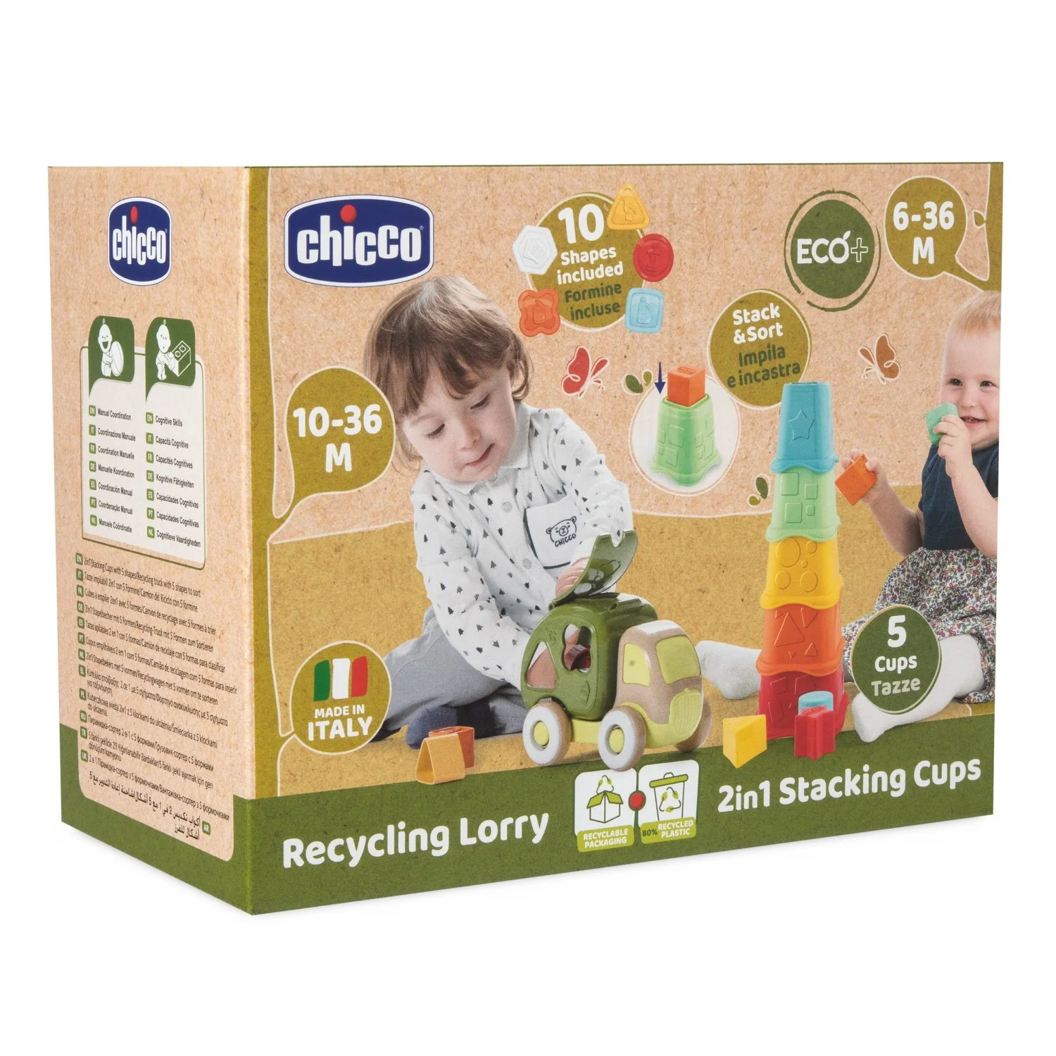 Set d'activité Eco + Camion de recyclage Lorry et cube à empiler - Image 6