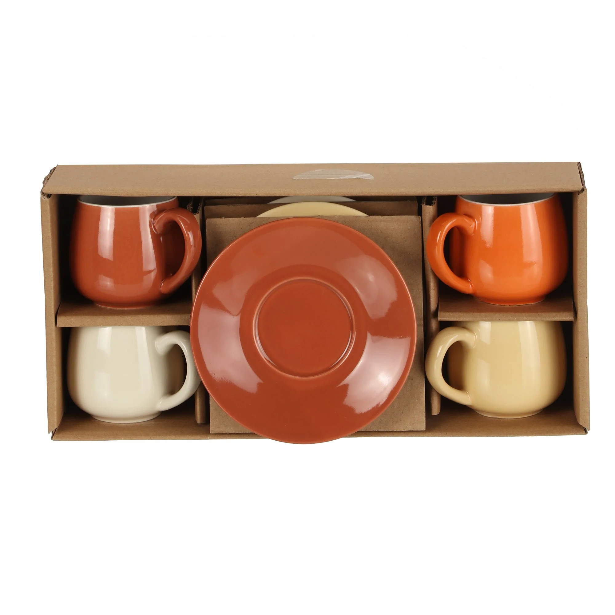 Set de 4 tasses + 4 sous tasses en porcelaine - Image 2