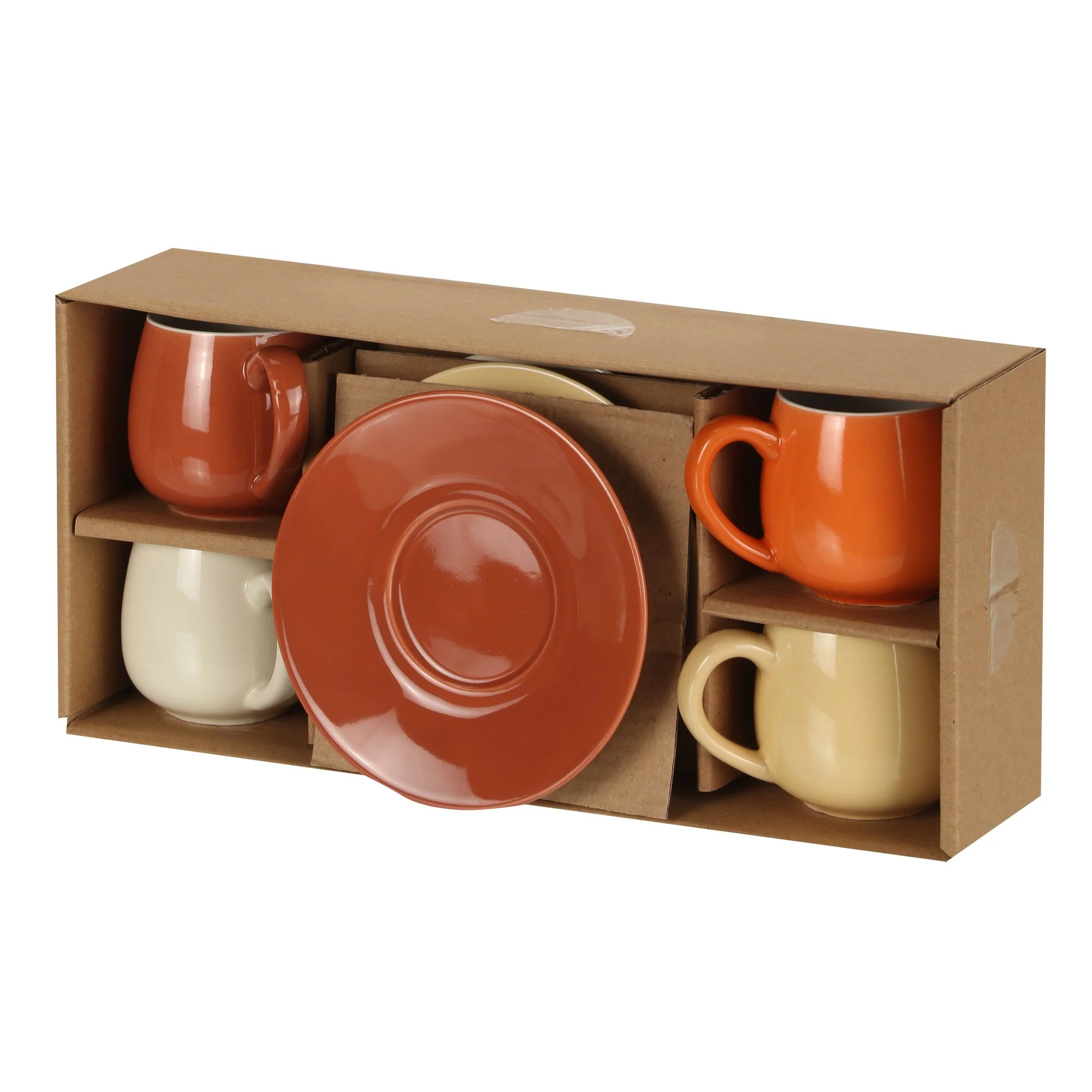 Set de 4 tasses + 4 sous tasses en porcelaine - Image 3