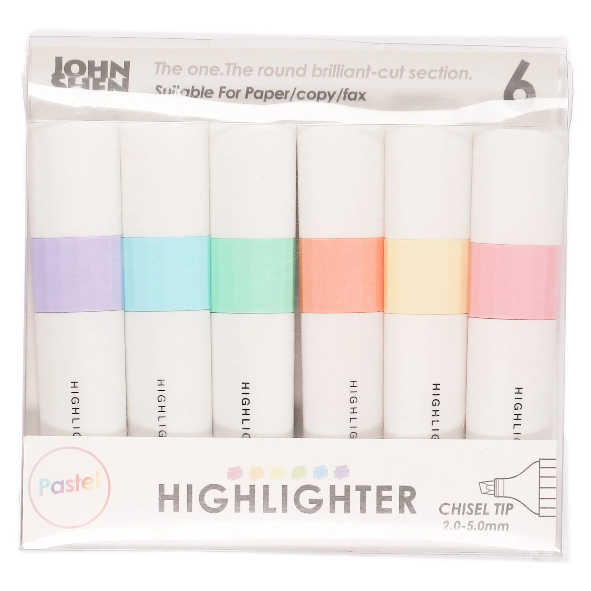 Set de 6 surligneurs pastel