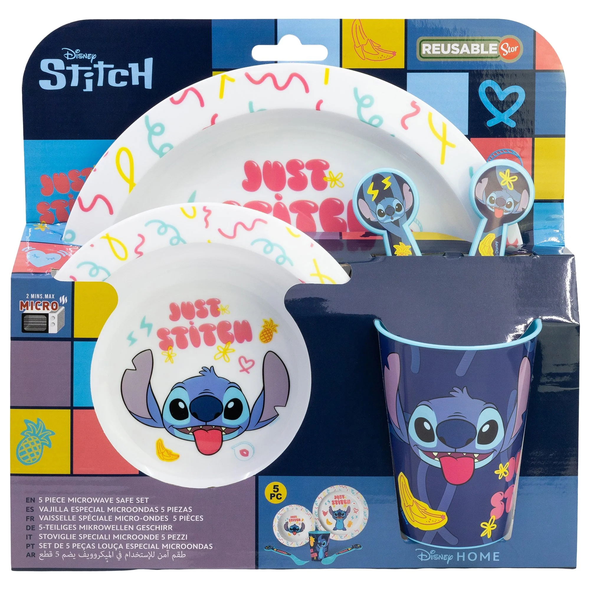Set de repas enfant Stitch en plastique