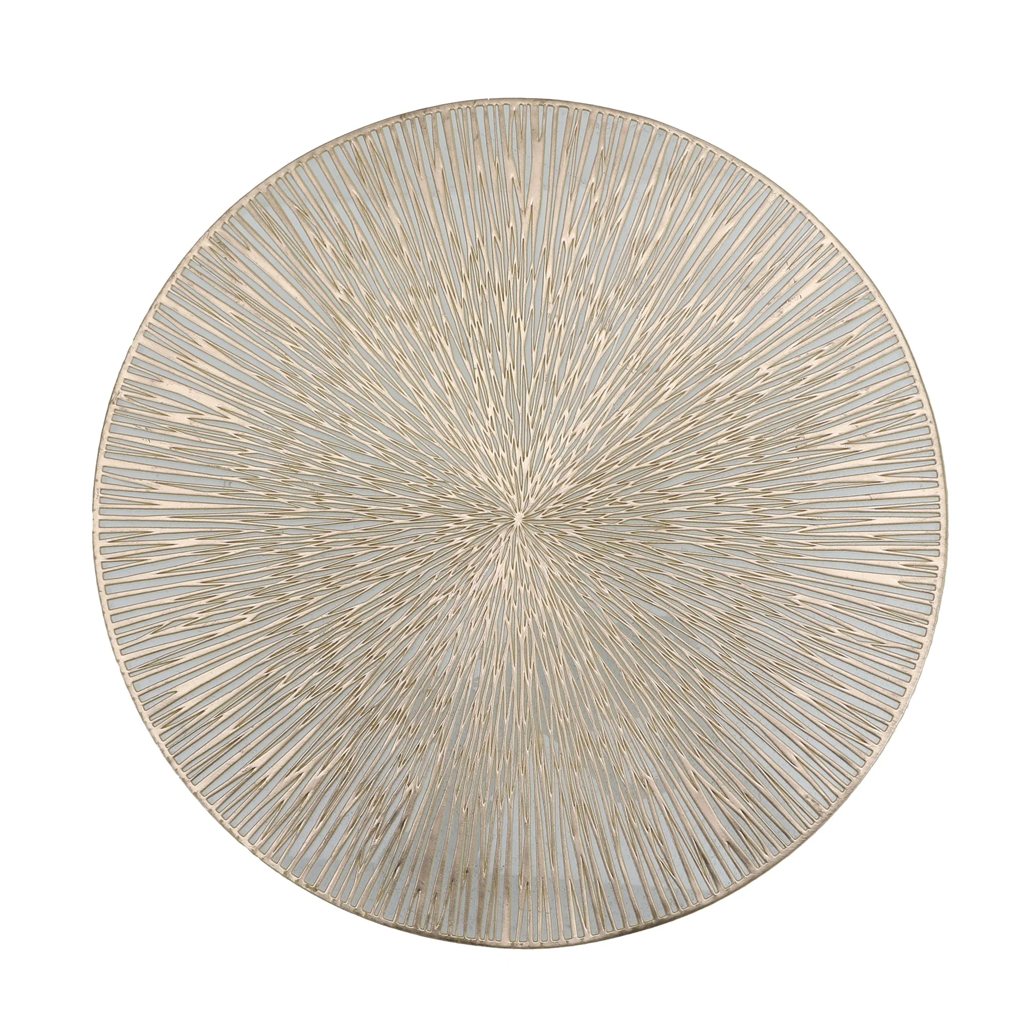 SET DE TABLE ROND DORE PVC 38CM