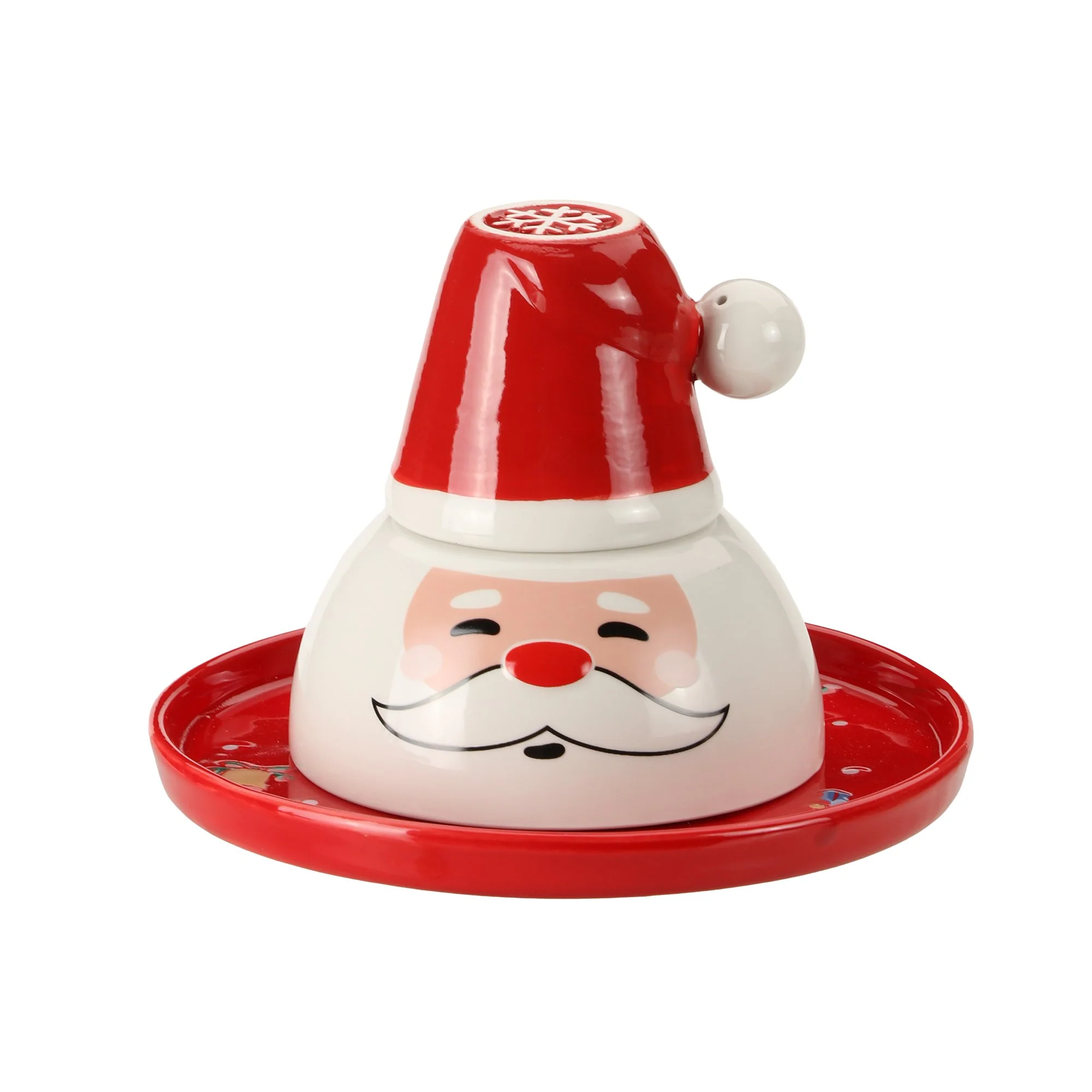 Set repas de Noël assiette + bol + tasse