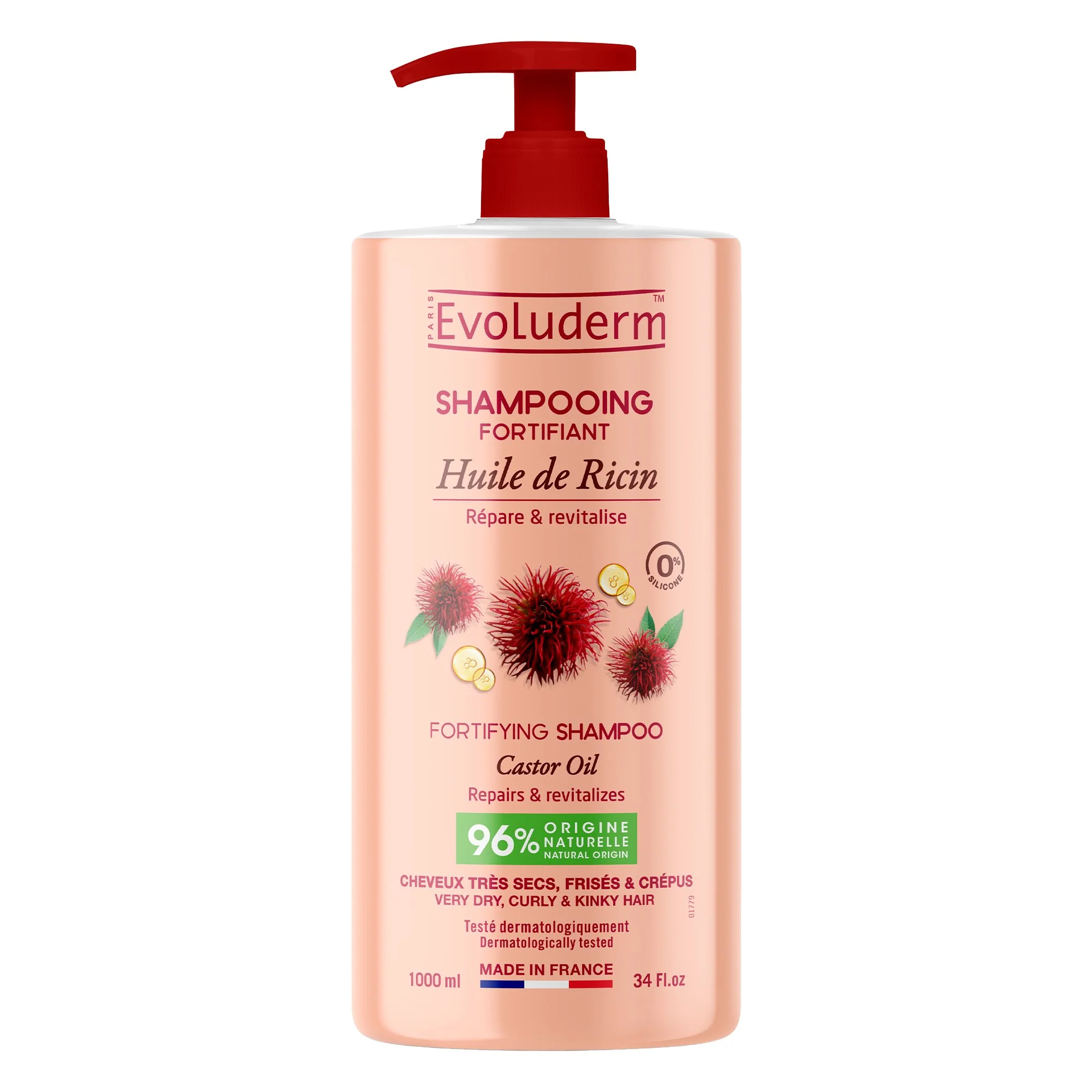 Shampoing fortifiant ricin répare et revitalise