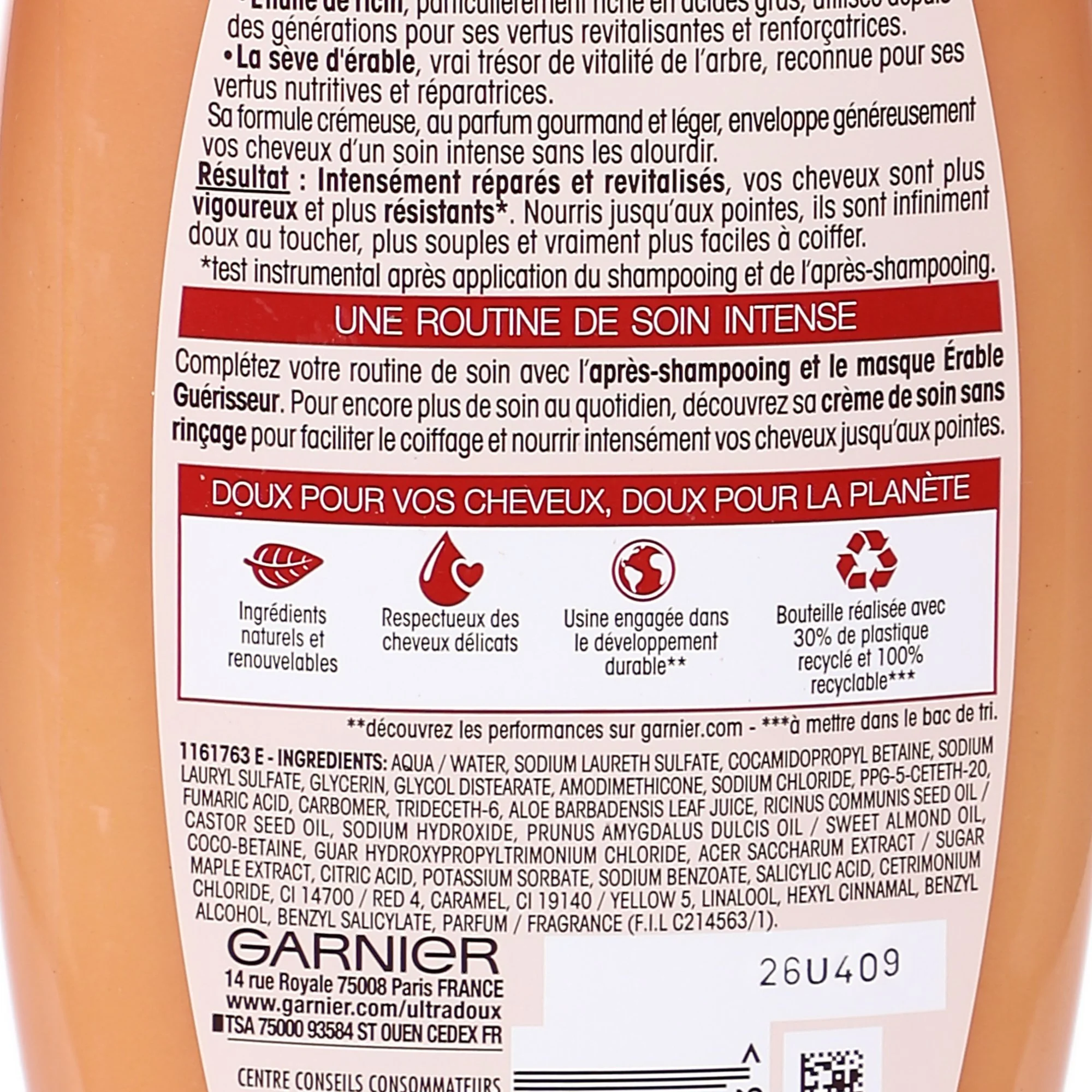 Shampoing réparation intense à l'érable guérisseur - Image 2