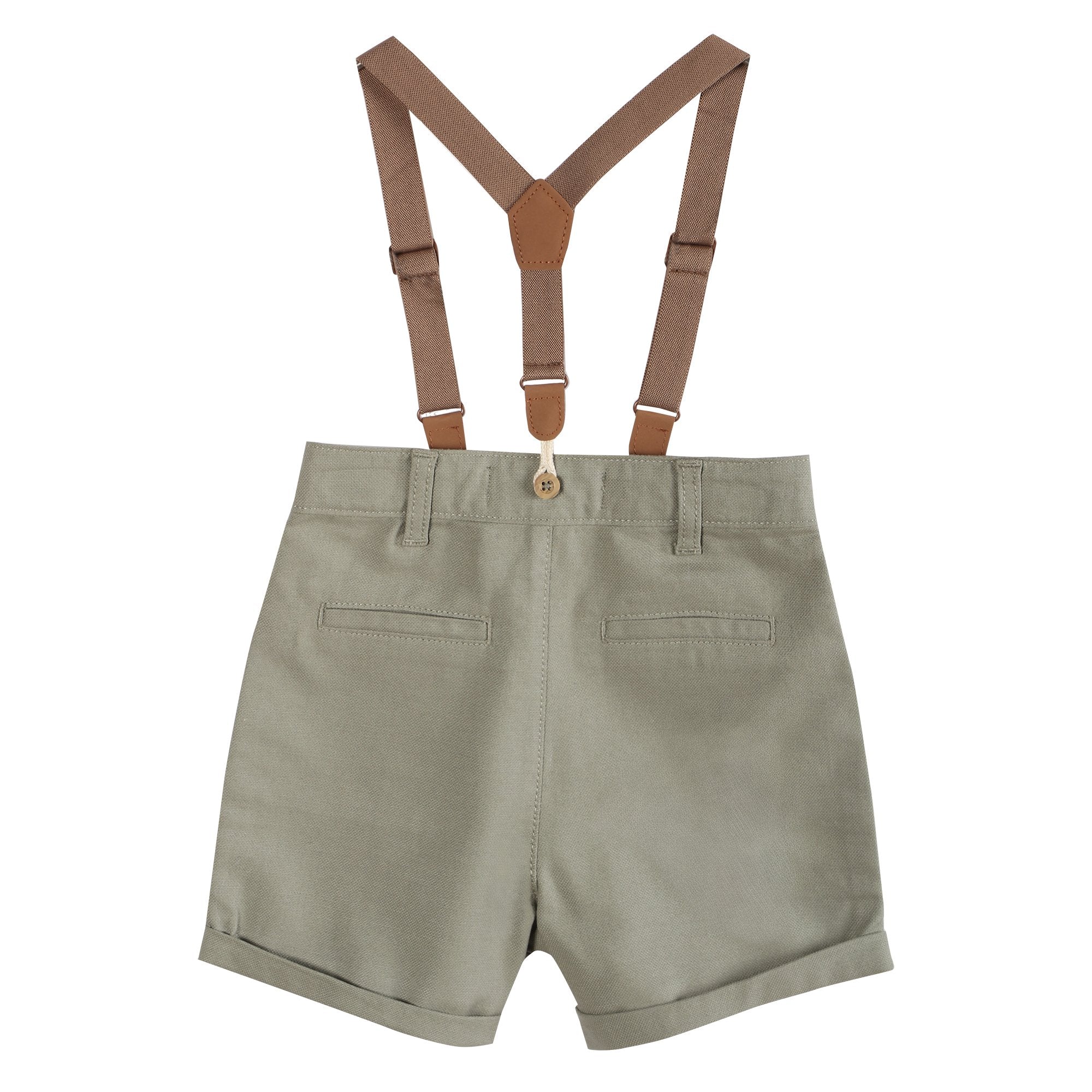 Short avec bretelles - Vert - Image 2