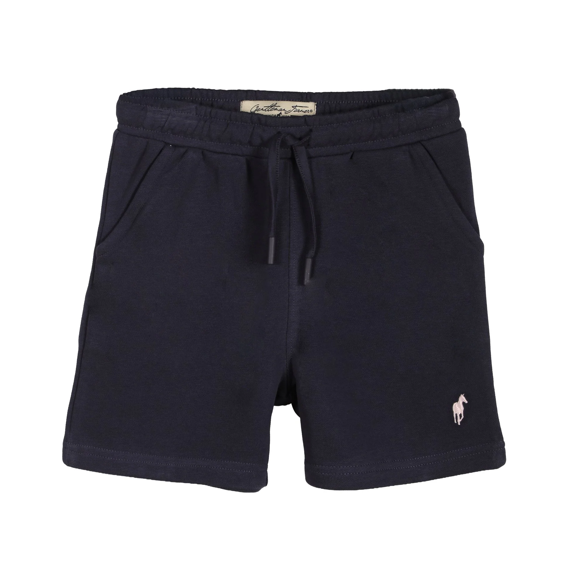 Short avec broderie - Bleu foncé