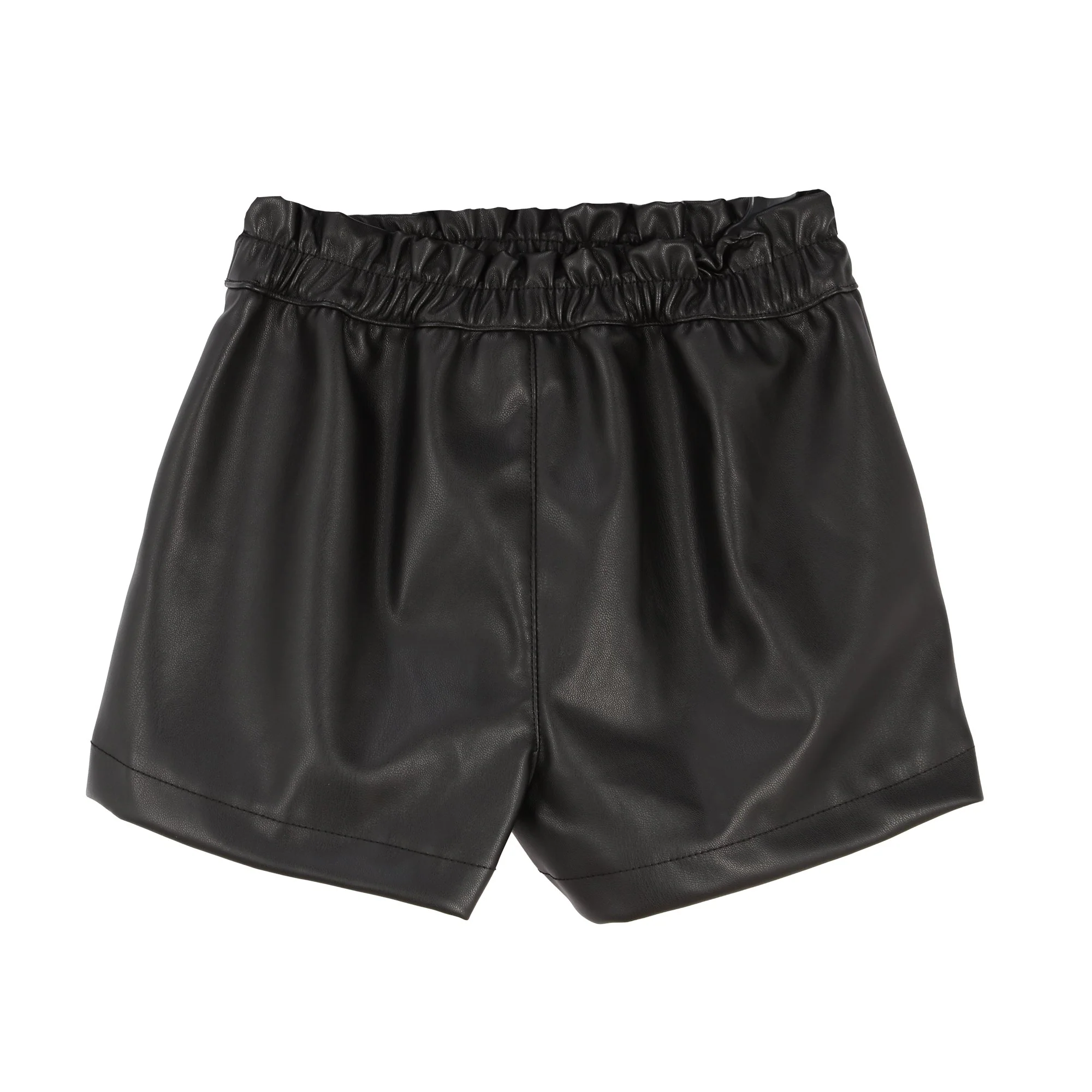 Short en simili cuir 3-12 ans  - Noir