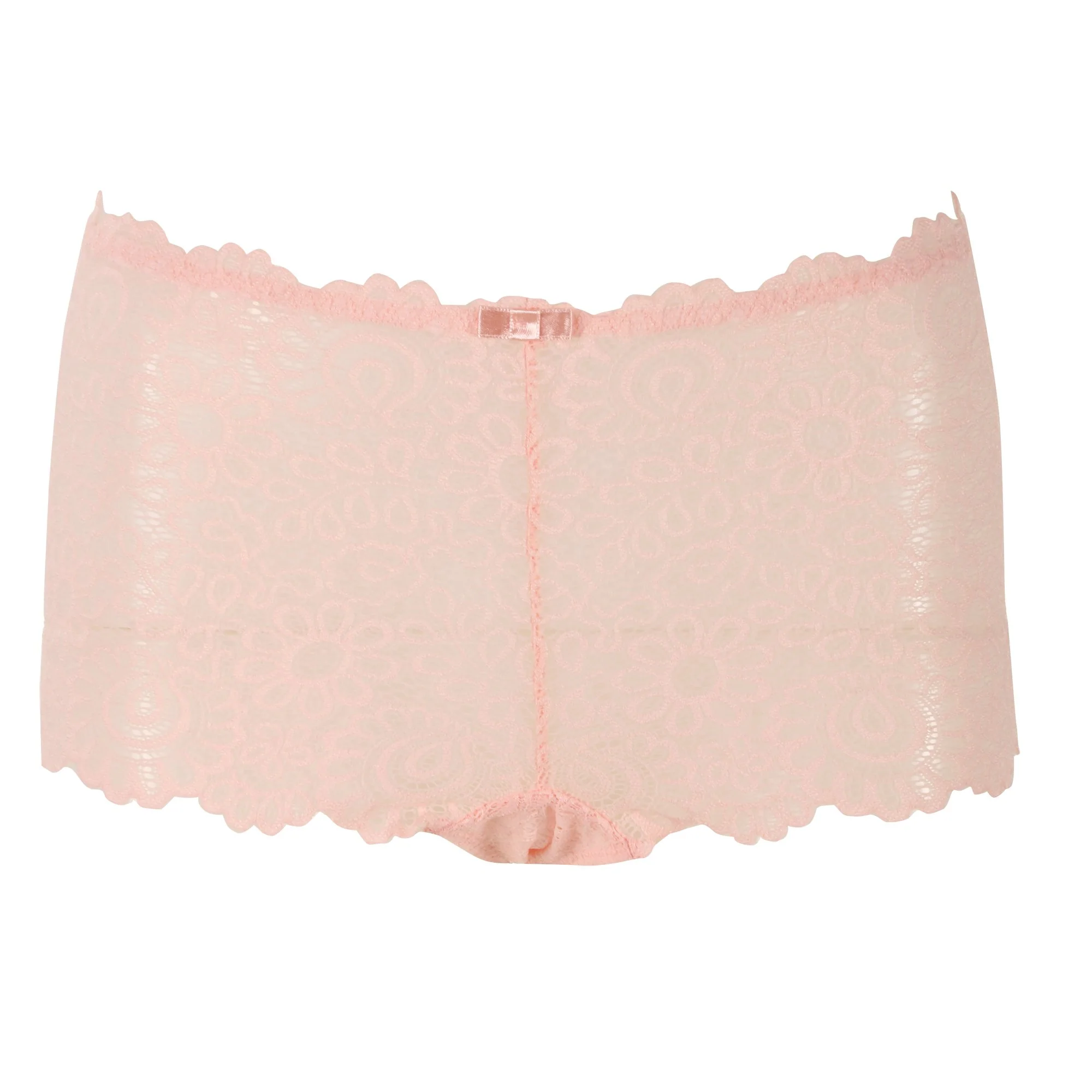 Shorty en dentelle rose