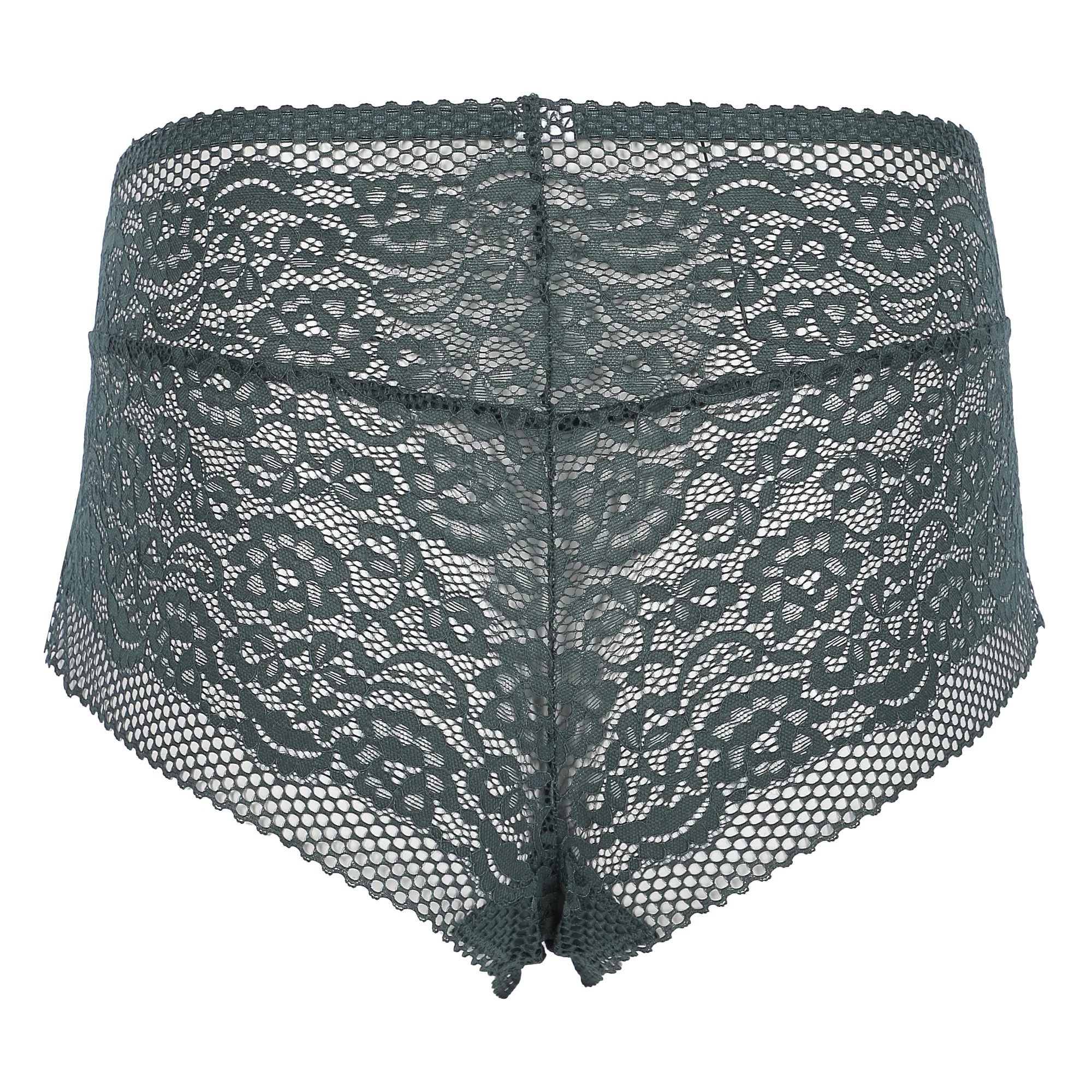 Shorty tout dentelle émeraude - Image 2