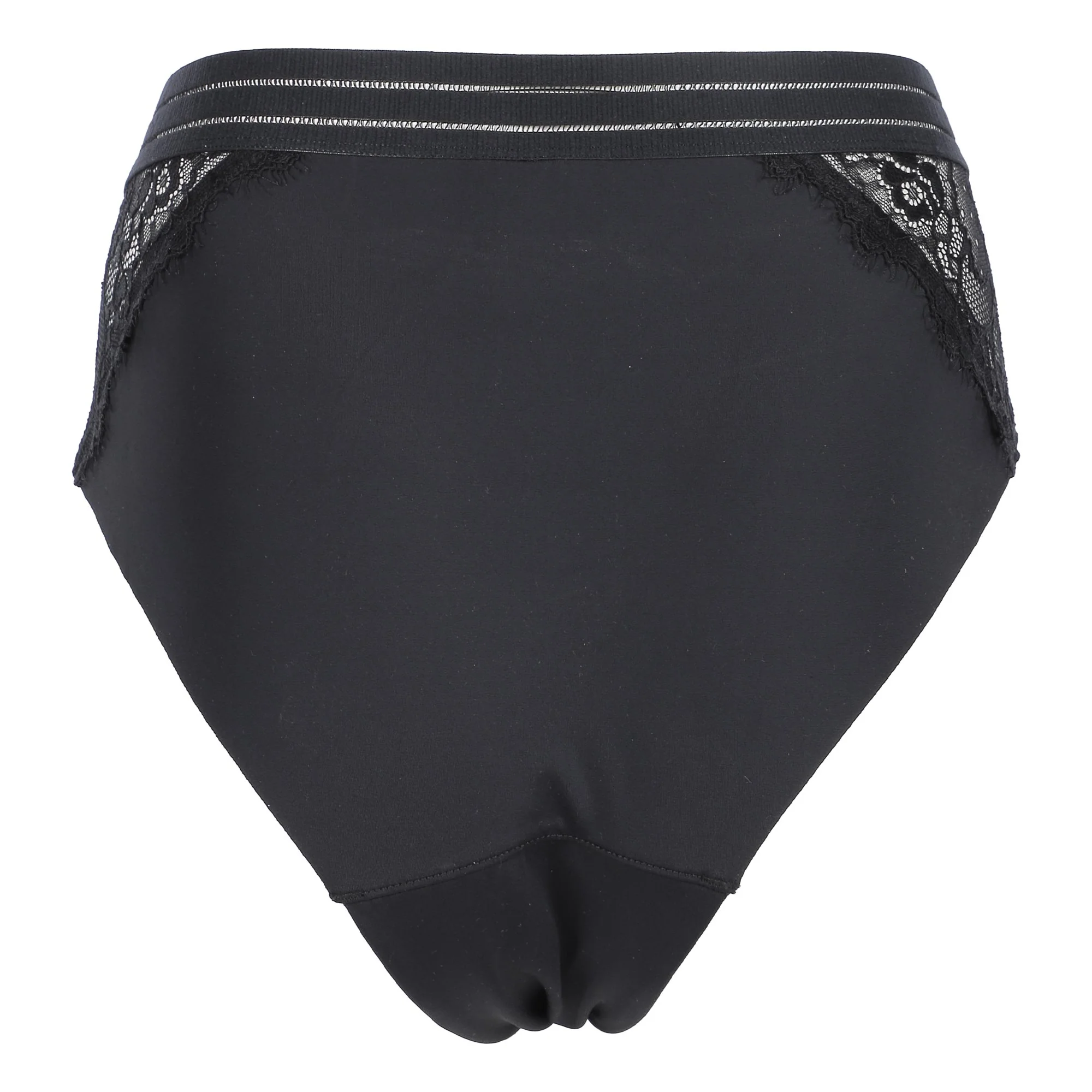 Slip dentelle et mesh noir - Image 2