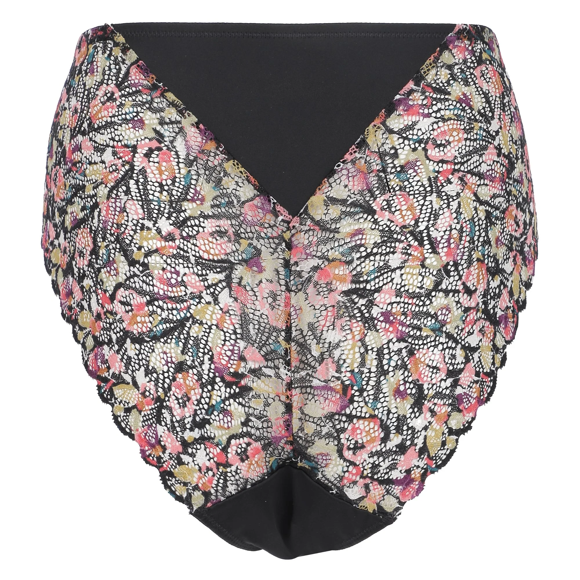 Slip dentelle imprimée noir - Image 2