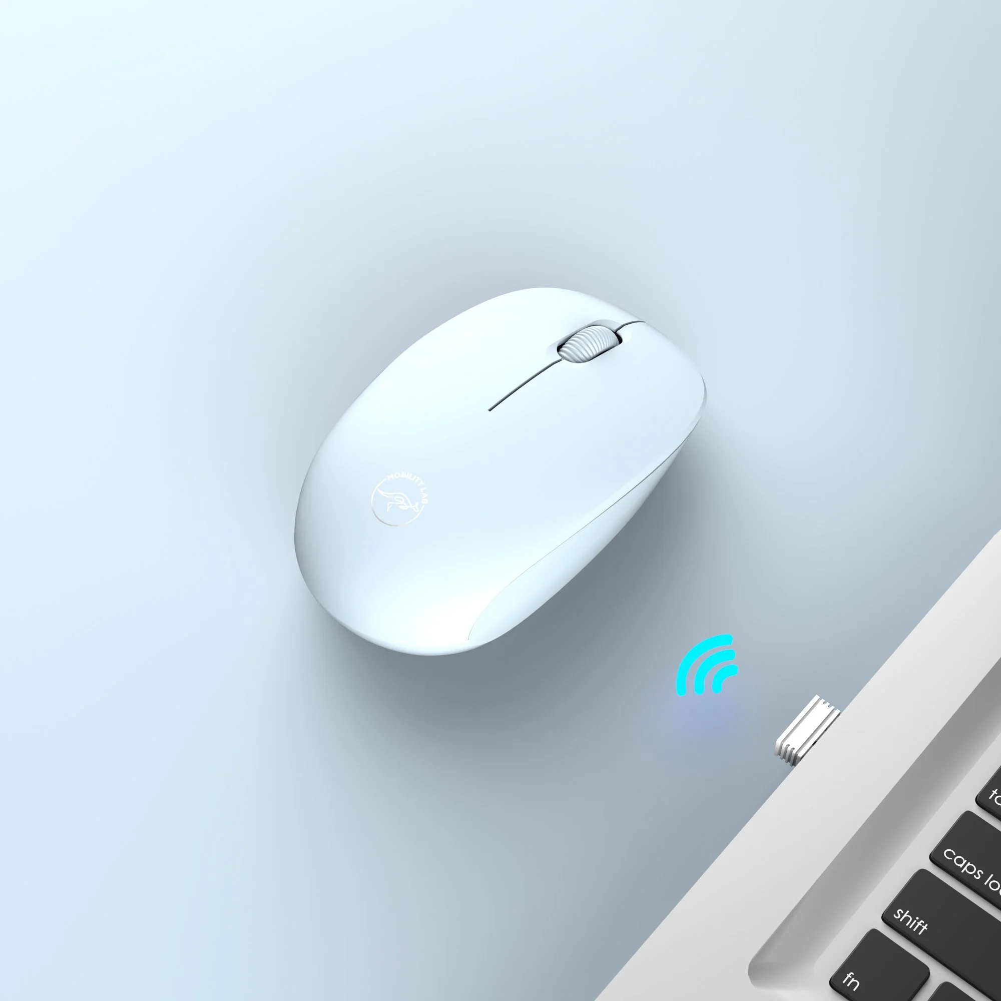 Souris sans fil pure color Bleu - Image 4