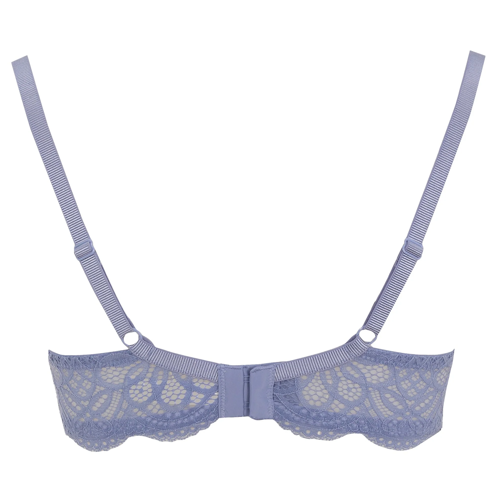 SOUTIEN-GORGE ARMATURE DENTELLE DOUBLURE CONTRASTEE BLEU - Image 2
