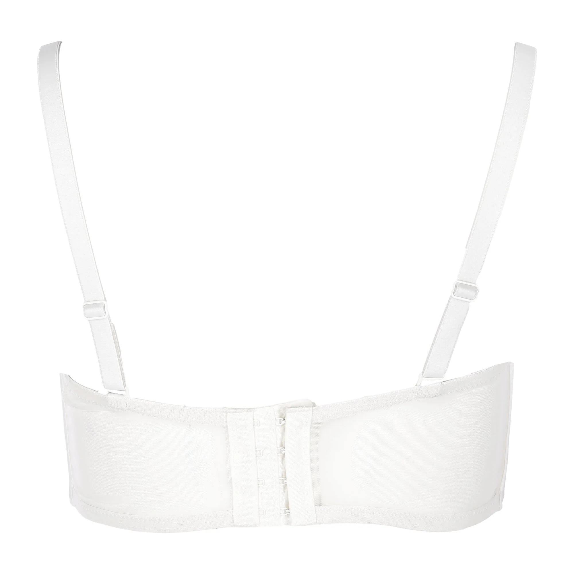 Soutien-gorge bustier broderie ivoire - Blanc - Image 2