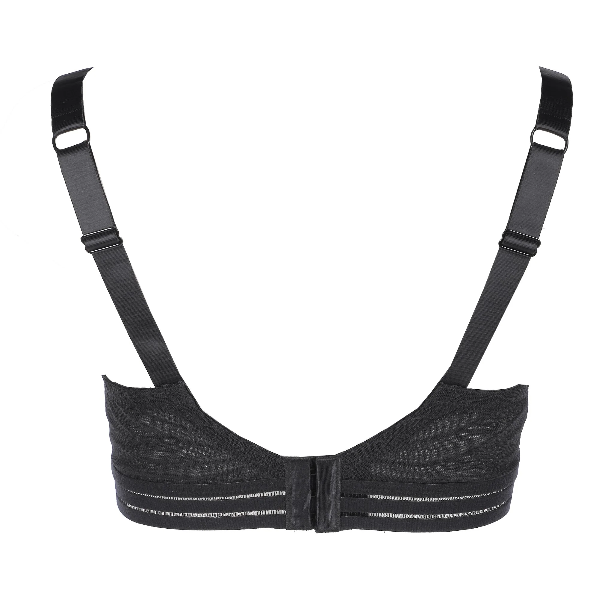 Soutien-gorge dentelle et mesh noir - Image 2
