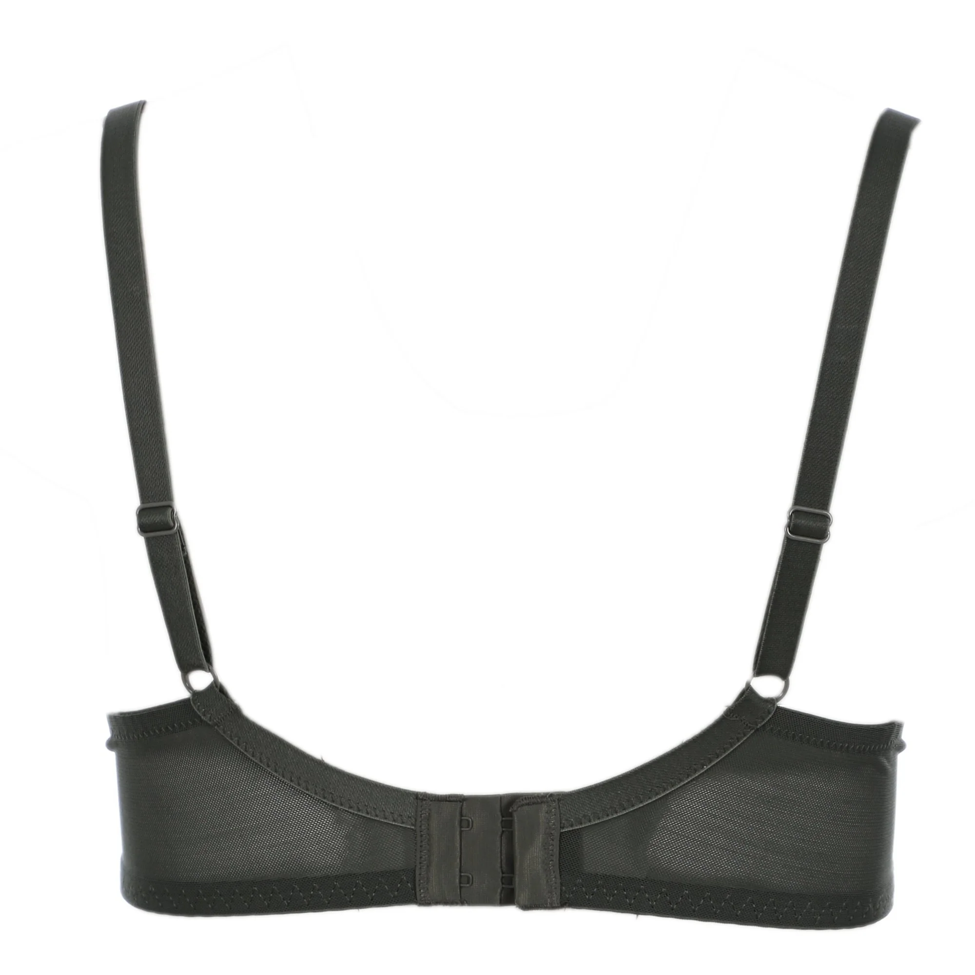 SOUTIEN-GORGE DENTELLE ET TULLE KAKI - Image 2
