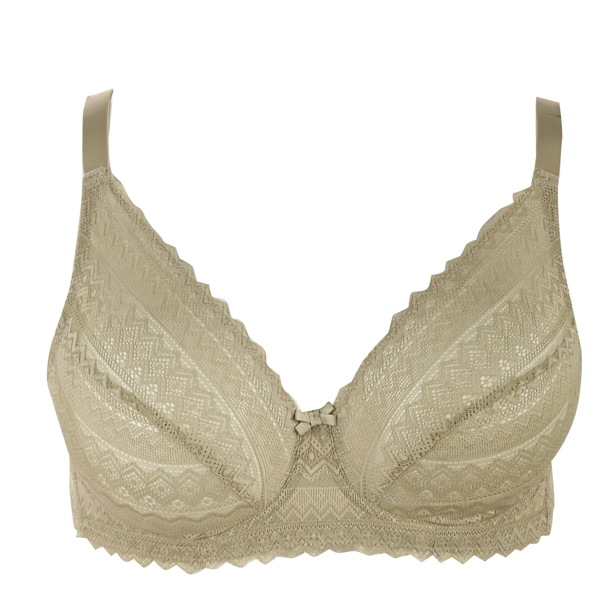 Soutien-gorge en dentelle kaki