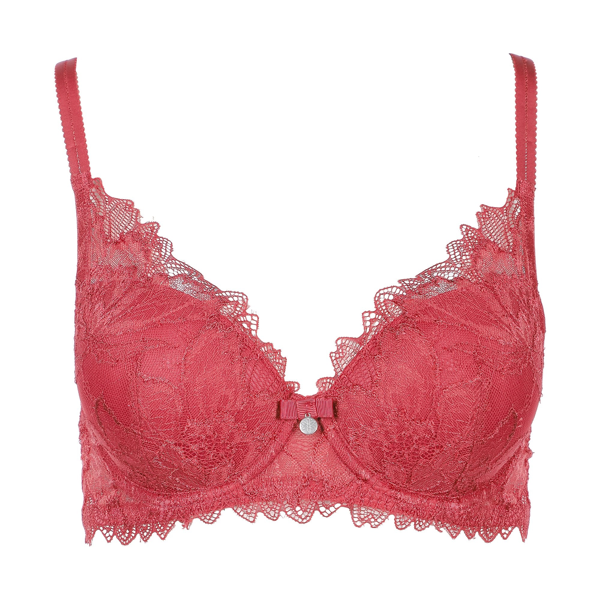 Soutien gorge en dentelle rouge - Rouge