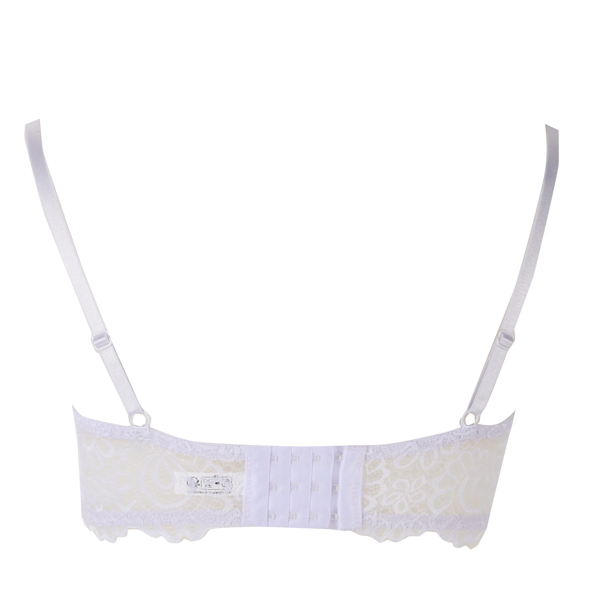 Soutien gorge triangle en dentelle blanc  - Blanc - Image 2