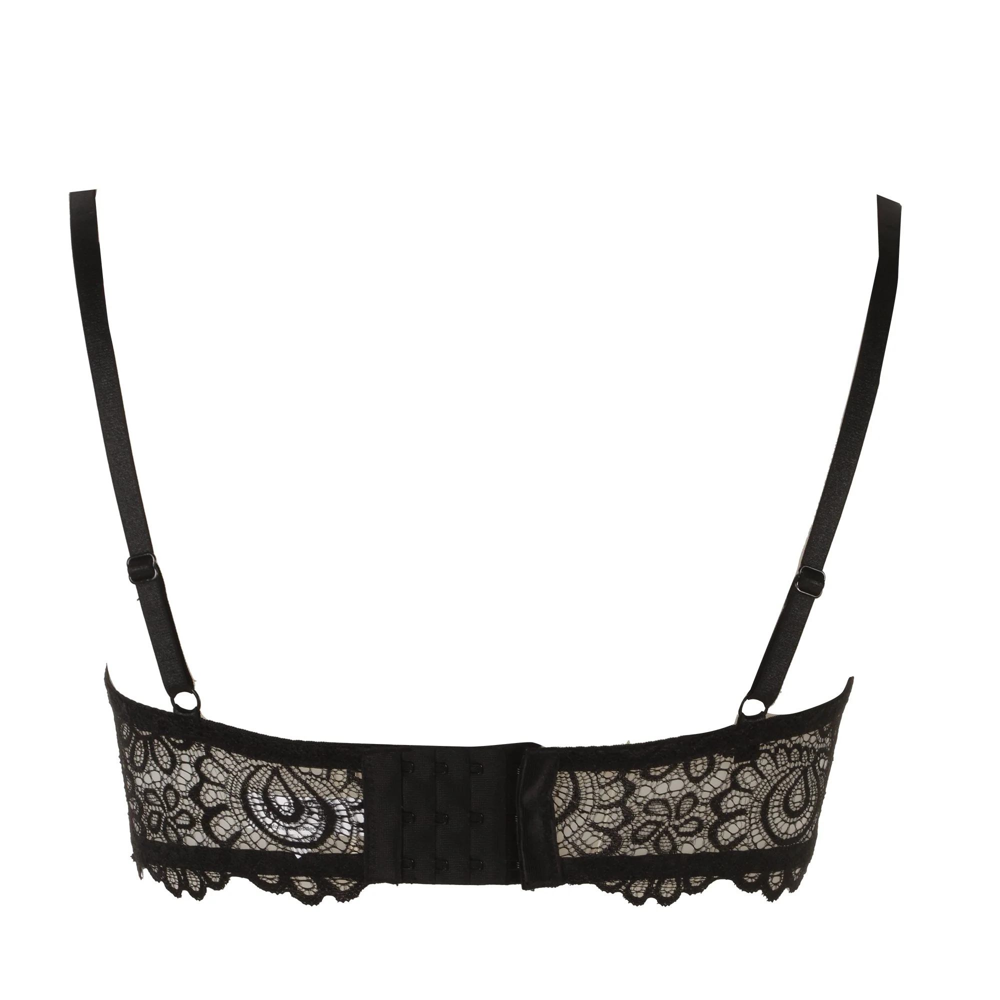 Soutien gorge triangle en dentelle noir - Noir - Image 2
