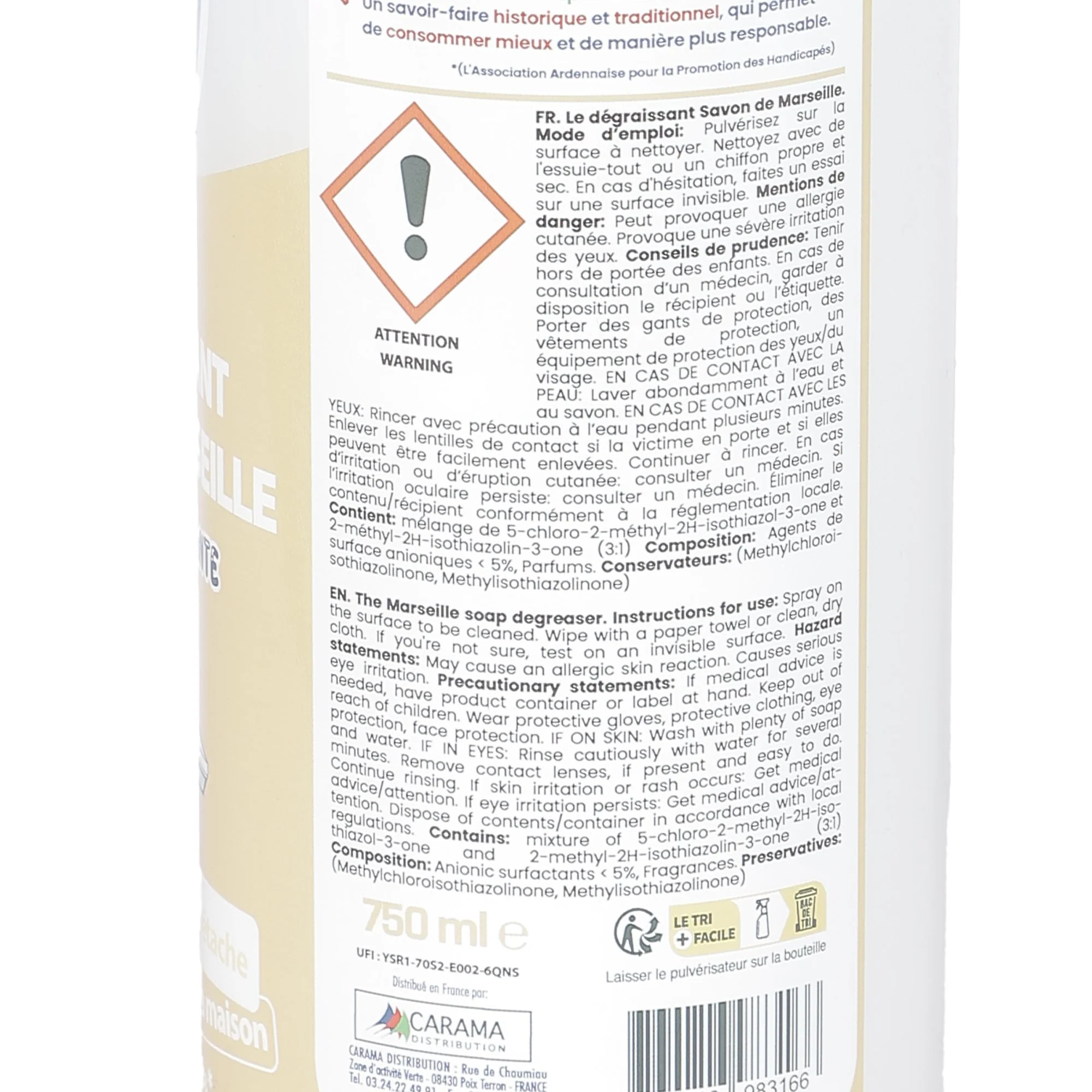 Spray dégraissant multi usages au savon de Marseille - Image 3