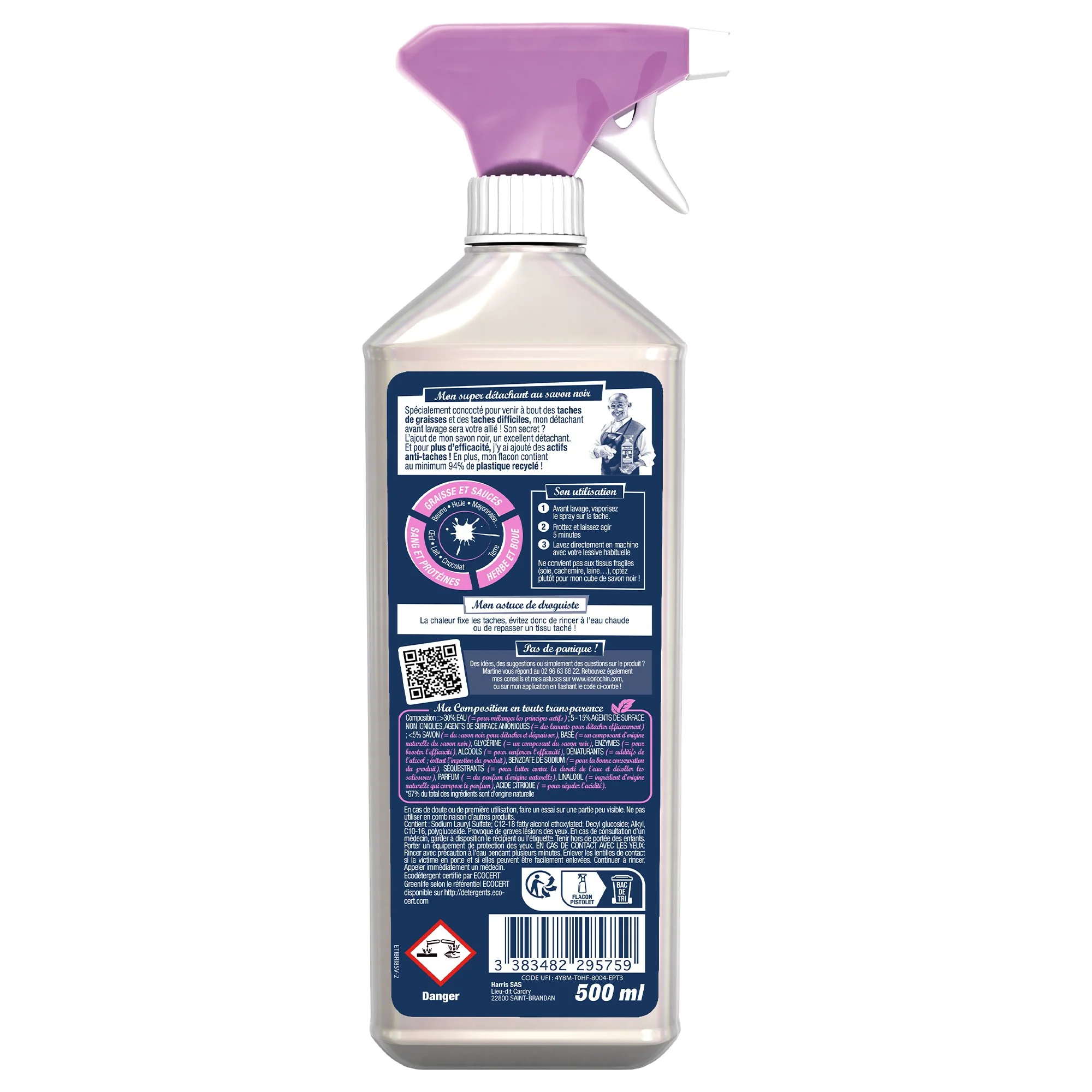 Spray détachant avant-lavage au savon noir - Image 2