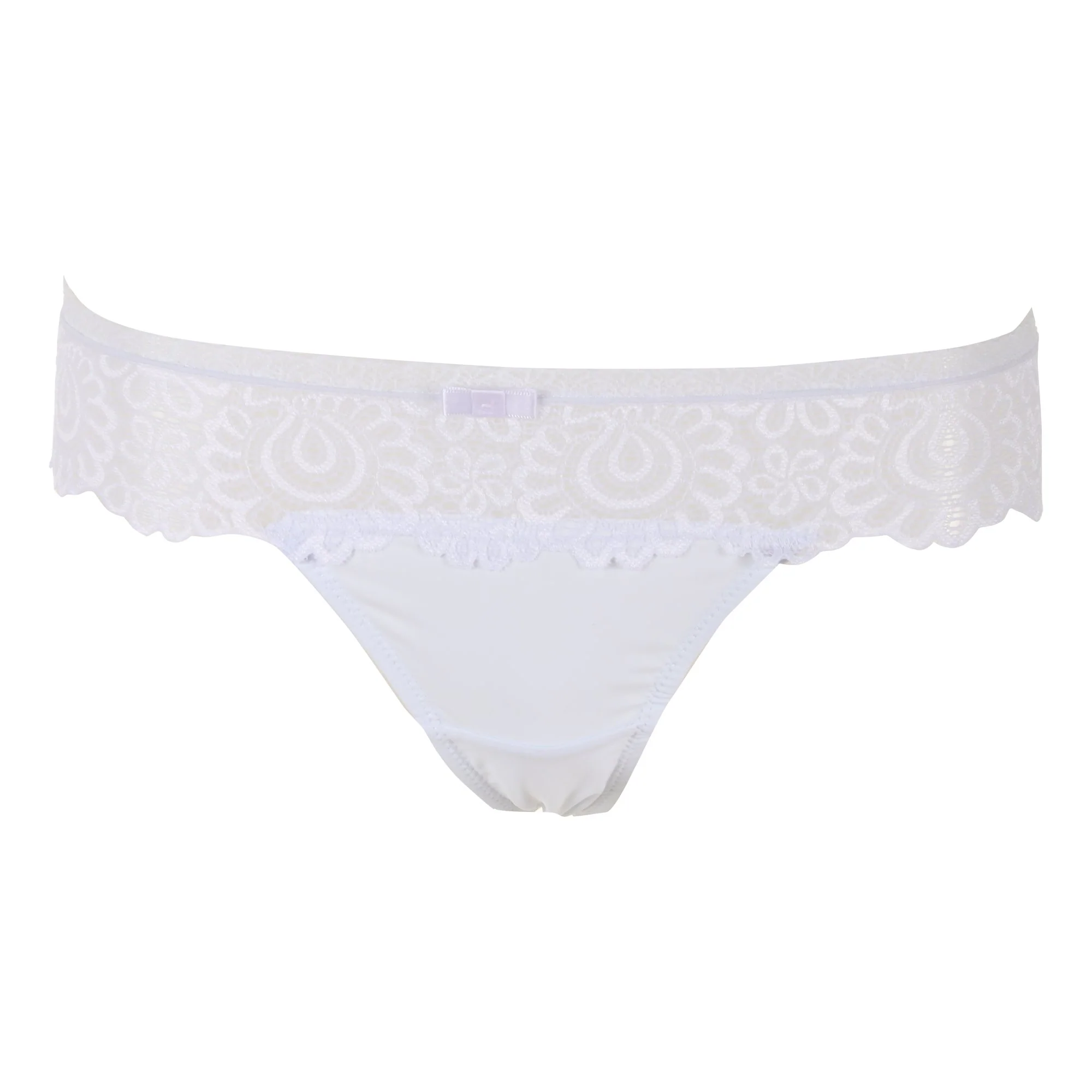 String en dentelle blanc - Blanc